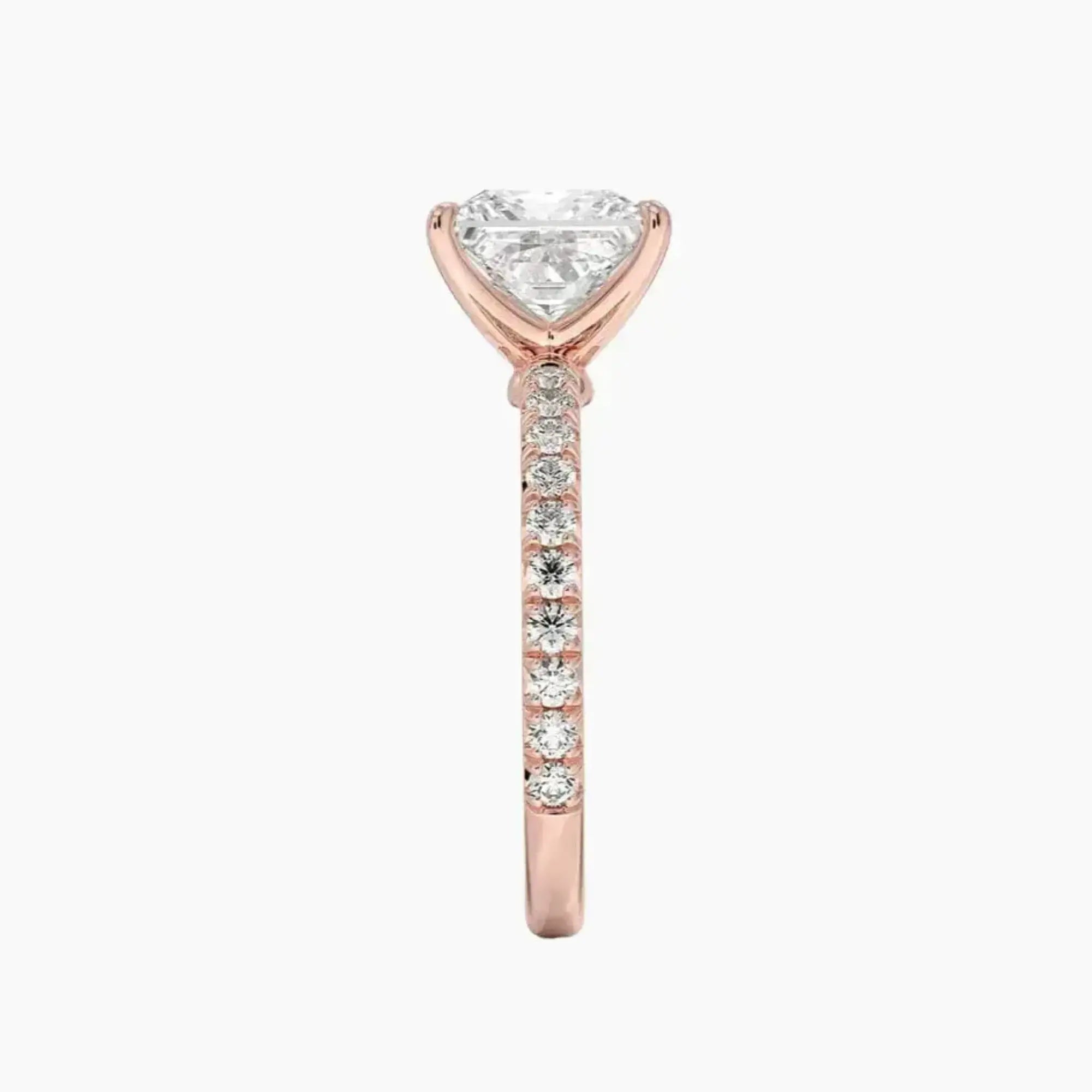 Irina Princess Solitaire Diamond Ring Setting in 18K Yellow Gold