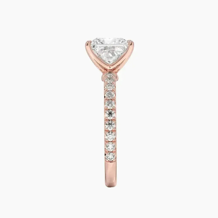 Irina Princess Solitaire 1.5 Carat Lab Grown Diamond Engagement Ring in 18K Yellow Gold