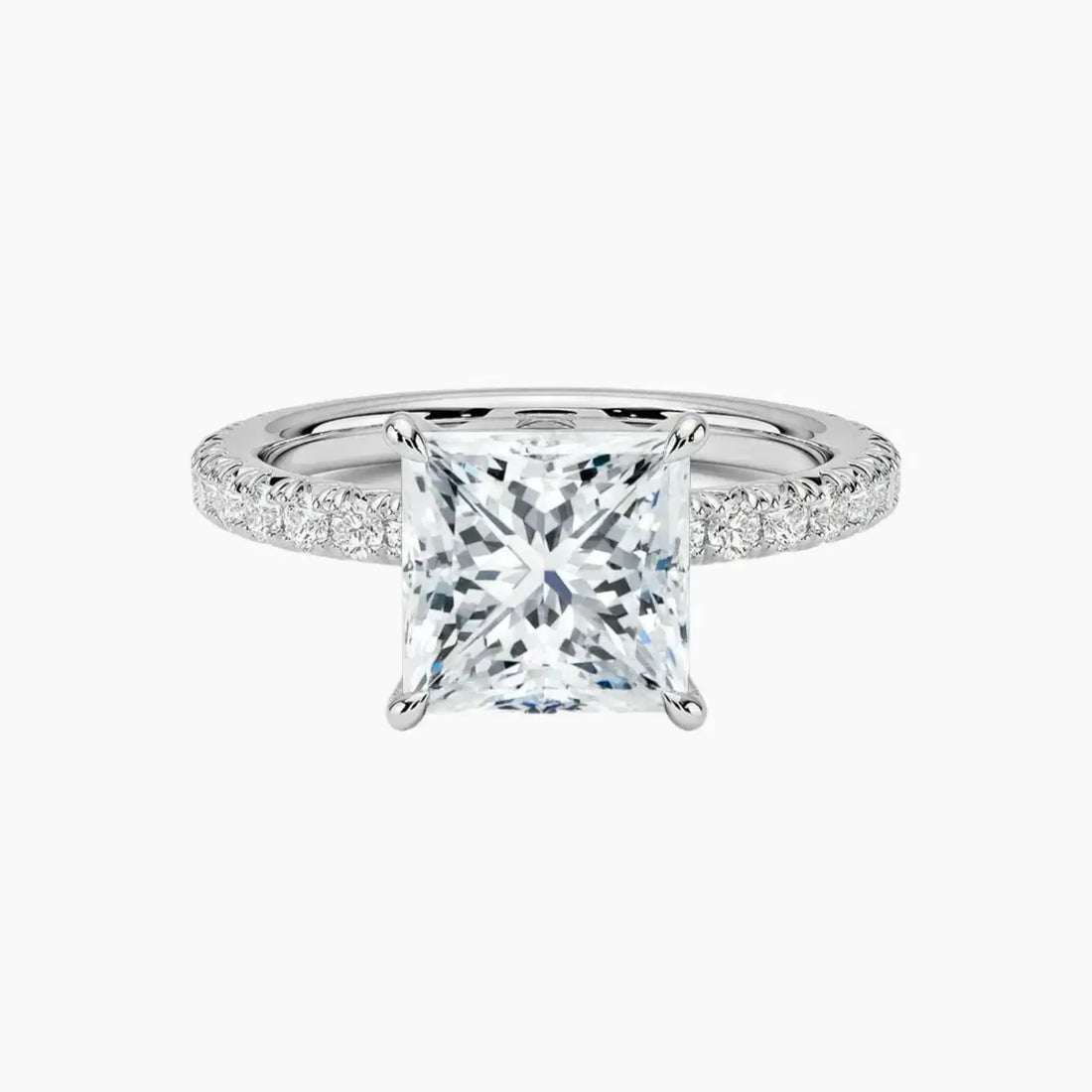 Irina Princess Solitaire 3 Carat Lab Grown Diamond Engagement Ring in 18K Rose Gold