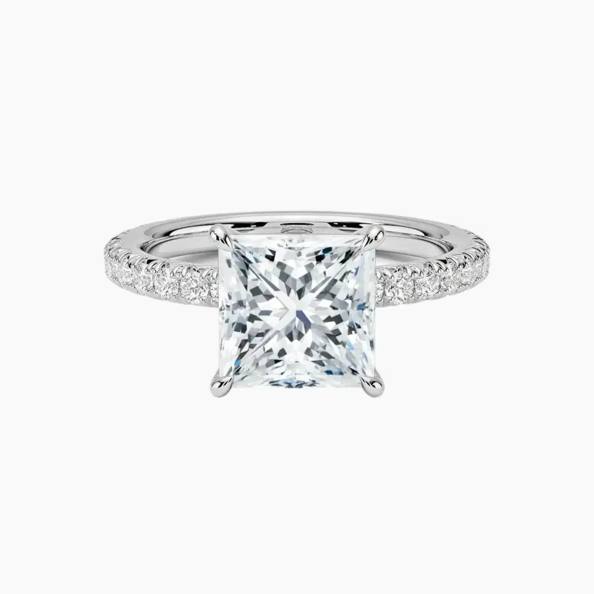 Irina Princess Solitaire 2 Carat Lab Grown Diamond Engagement Ring in 14K Rose Gold