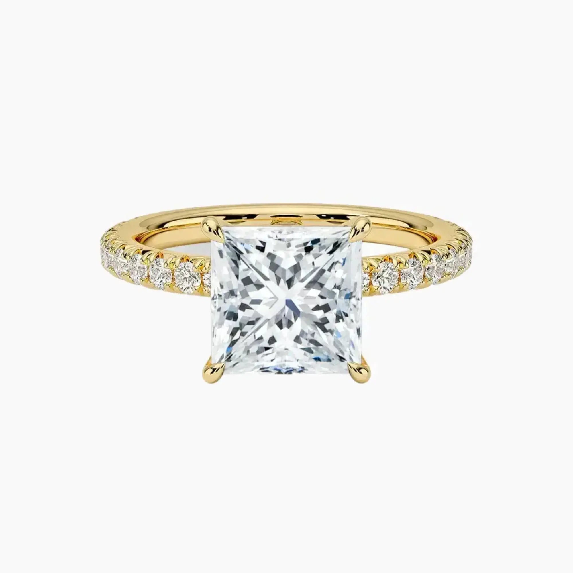 Irina Princess Solitaire 1.5 Carat Lab Grown Diamond Engagement Ring in 14K White Gold