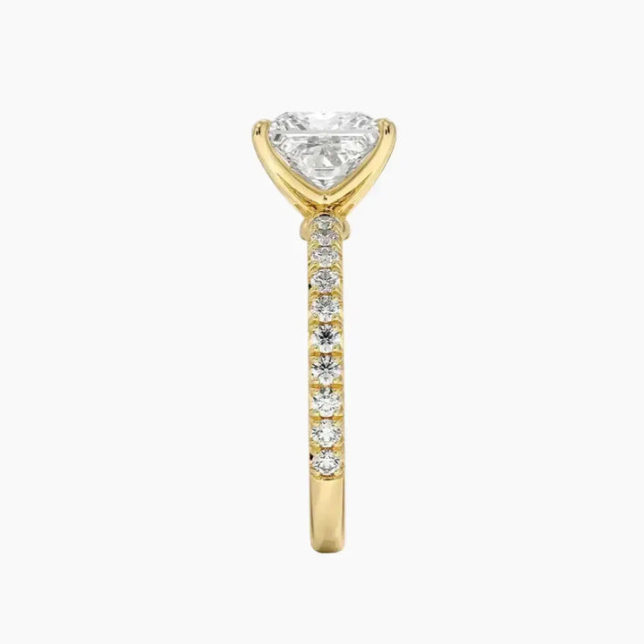 Irina Princess Solitaire 2.5 Carat Lab Grown Diamond Engagement Ring in 14K Rose Gold