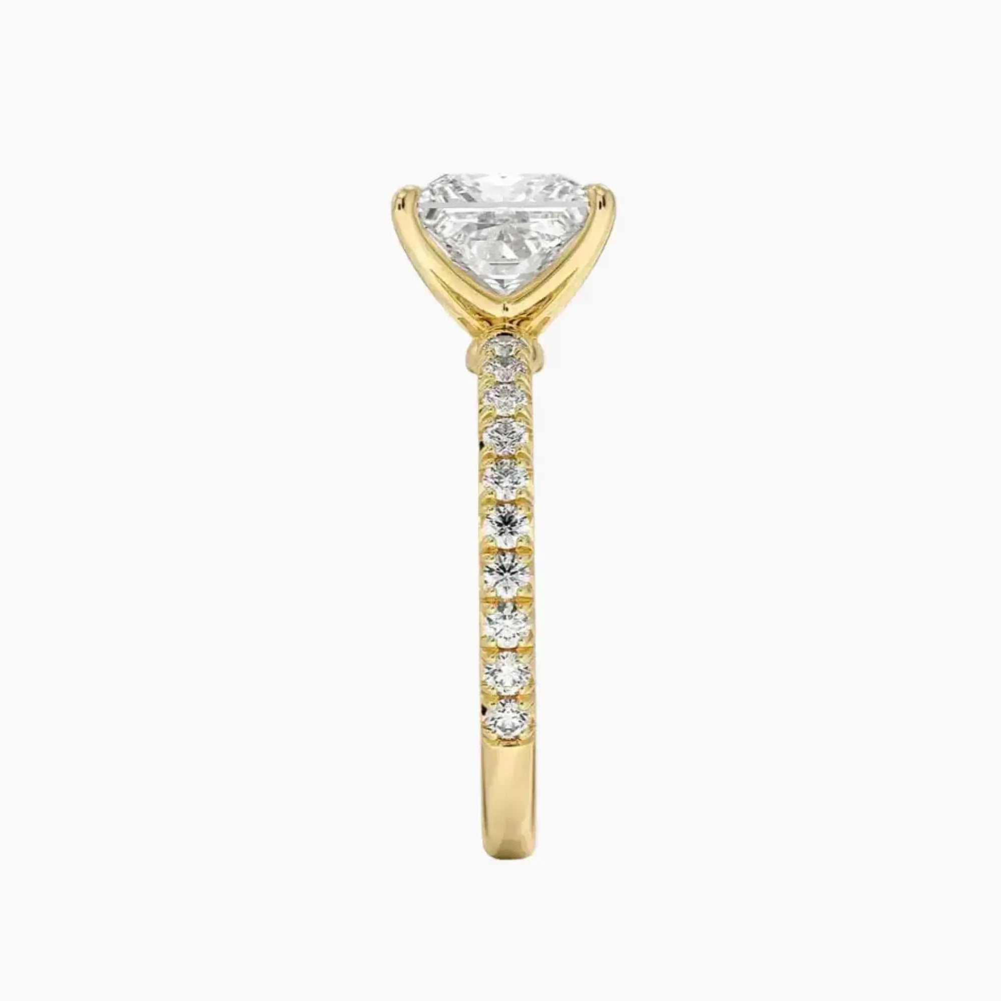 Irina Princess Solitaire 2.5 Carat Lab Grown Diamond Engagement Ring in 14K White Gold