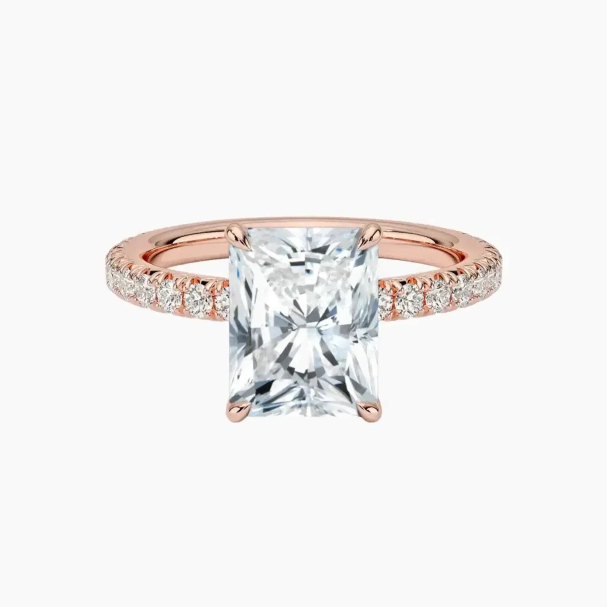 Irina Radiant Solitaire 2 Carat Lab Grown Diamond Engagement Ring in 18K Rose Gold