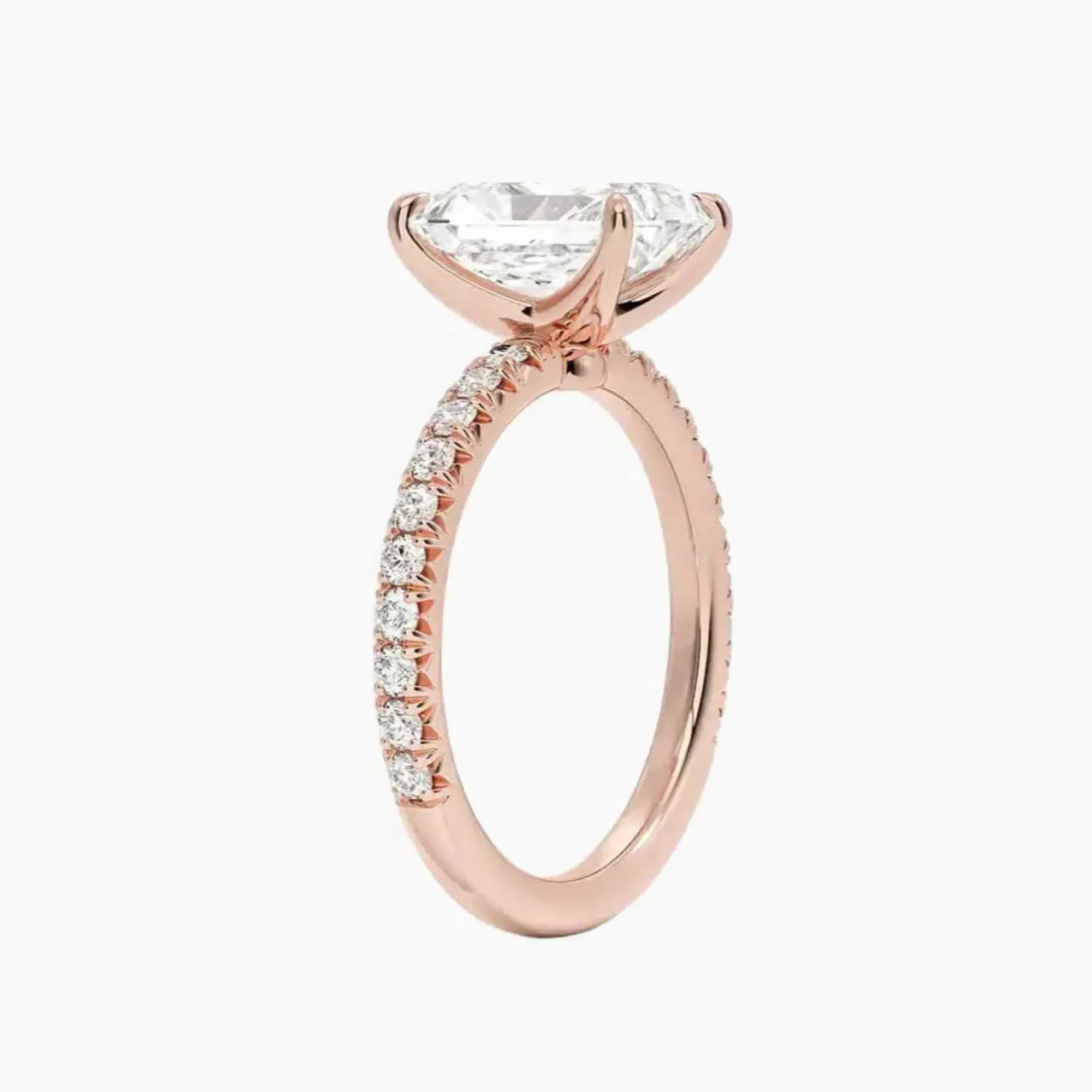 Irina Radiant Solitaire 2 Carat Lab Grown Diamond Engagement Ring in 14K Rose Gold