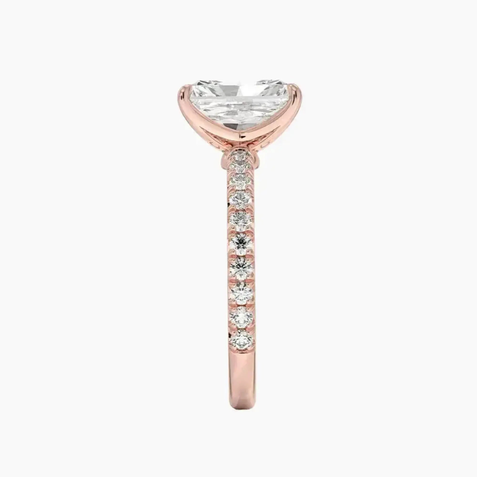 Irina Radiant Solitaire Diamond Ring Setting in 14K White Gold