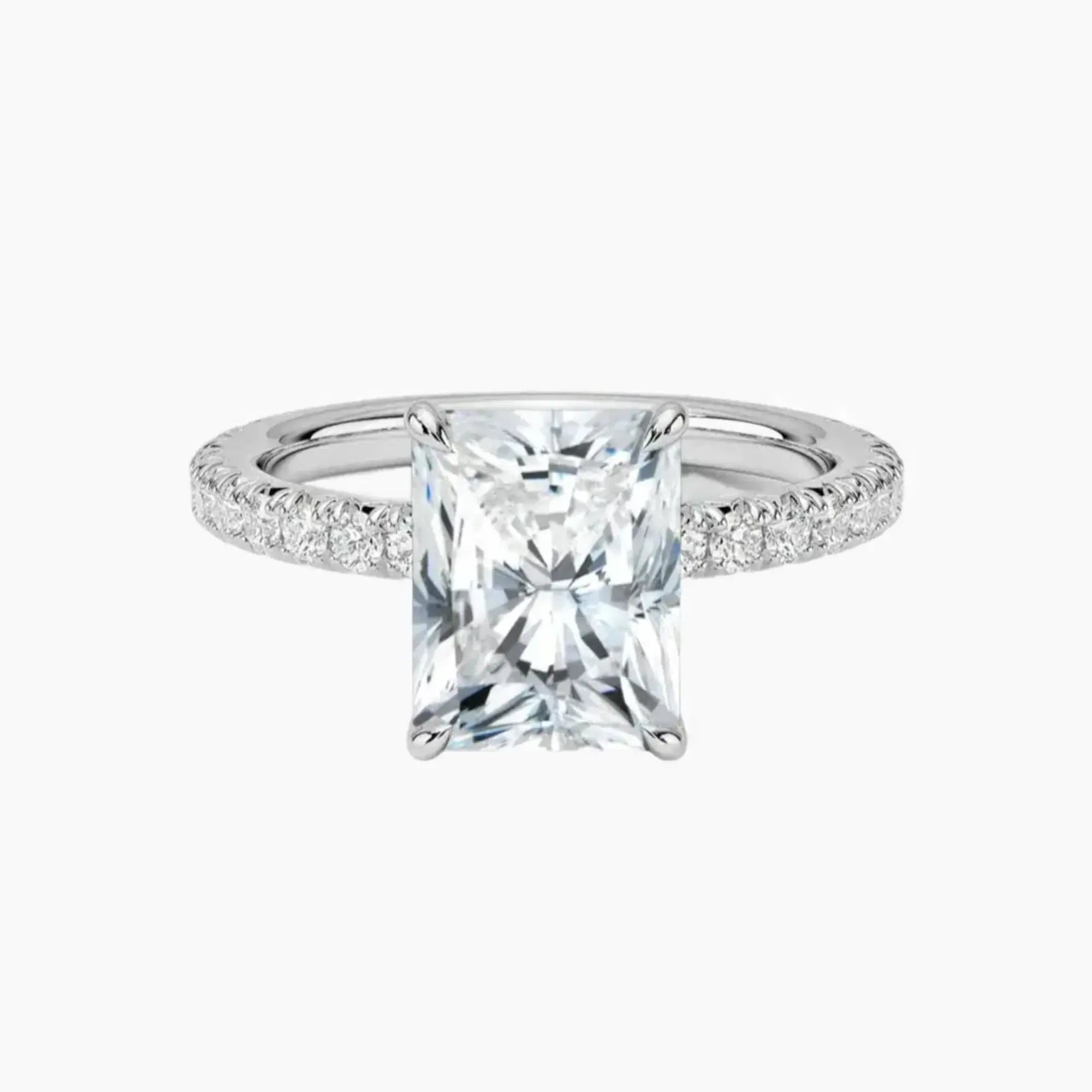 Irina Radiant Solitaire 2.5 Carat Lab Grown Diamond Engagement Ring in 18K Rose Gold