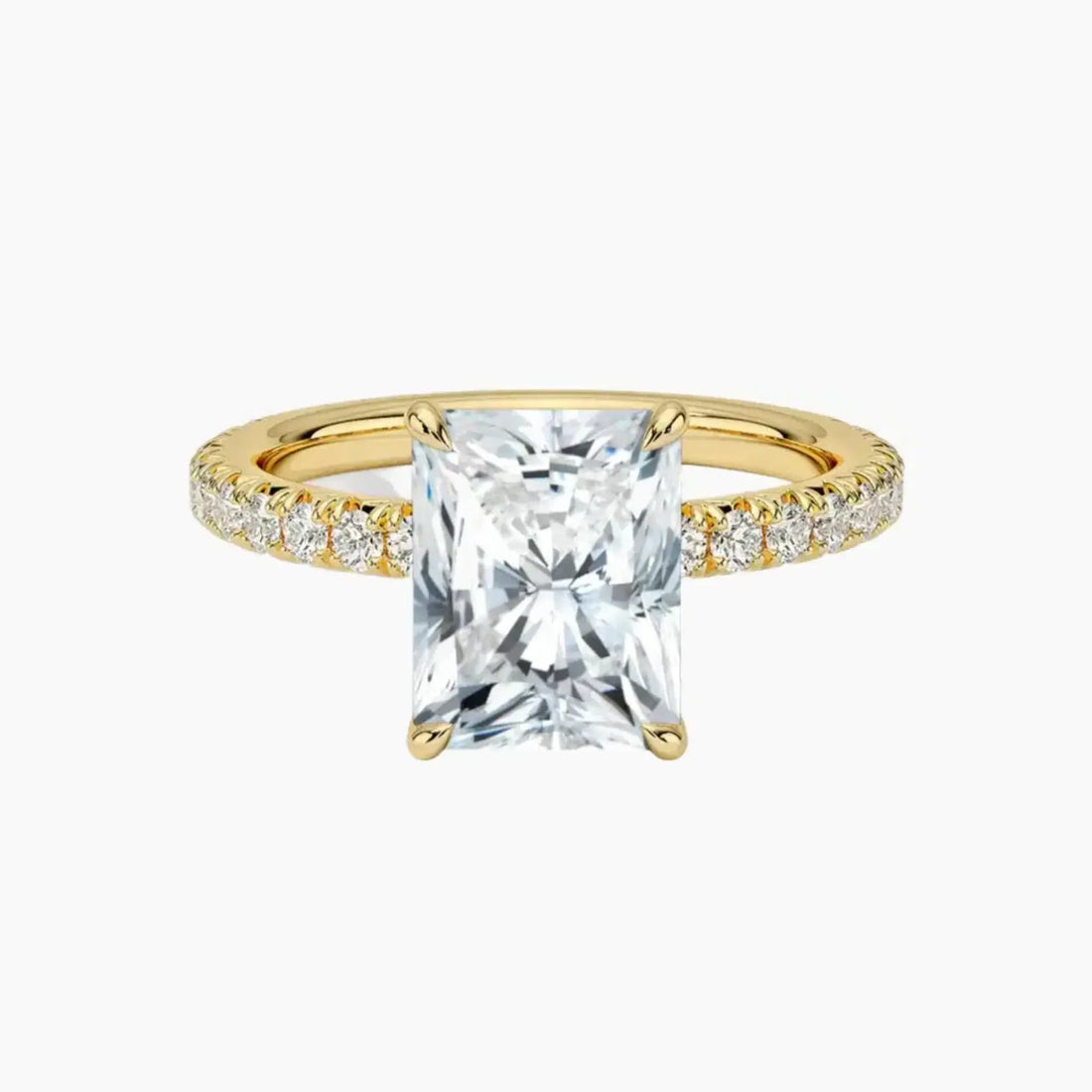 Irina Radiant Solitaire 1.5 Carat Lab Grown Diamond Engagement Ring in 18K Yellow Gold