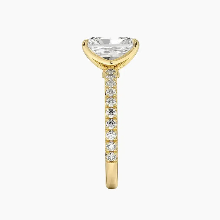 Irina Radiant Solitaire 3 Carat Lab Grown Diamond Engagement Ring in 18K Rose Gold
