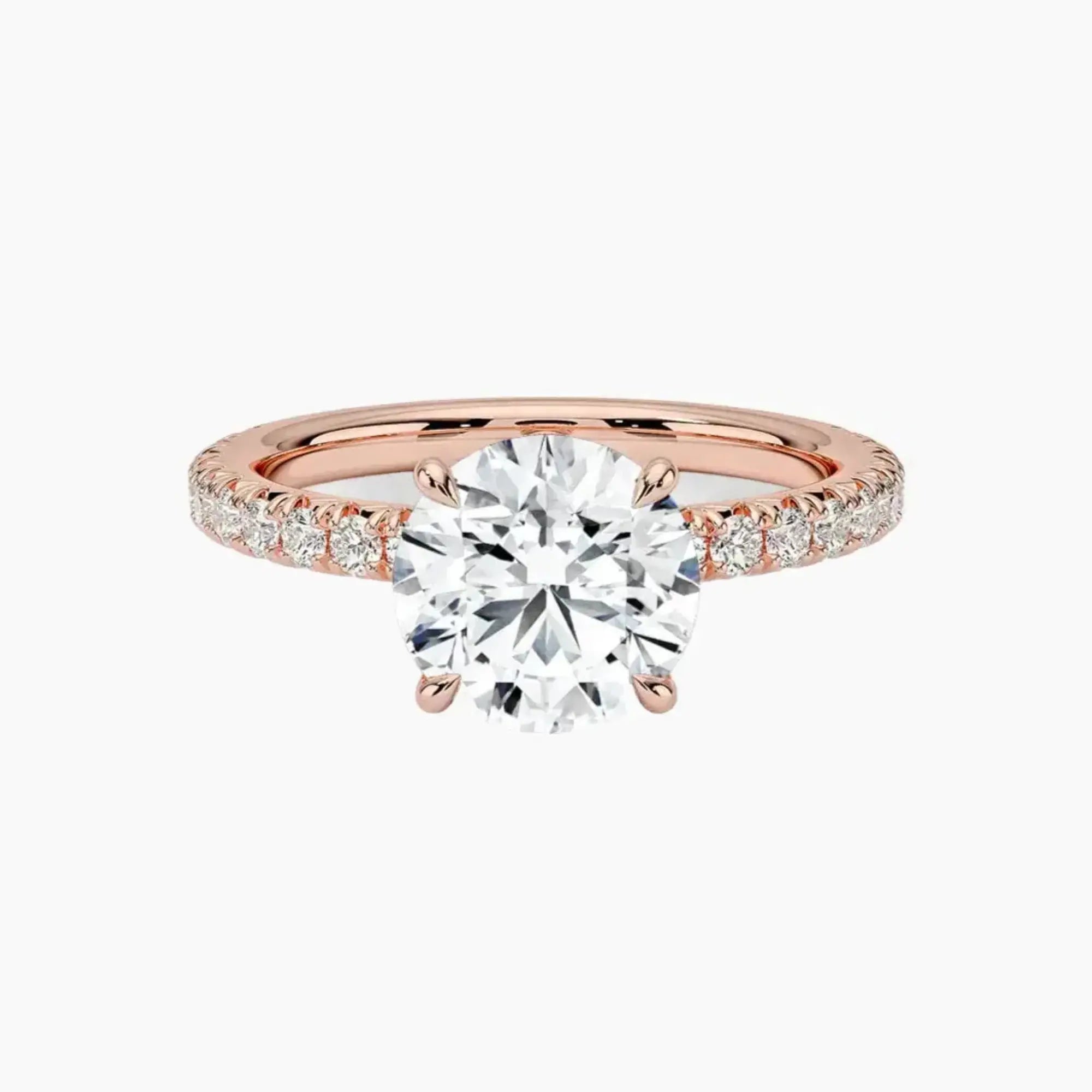 Irina Round Solitaire 2 Carat Lab Grown Diamond Engagement Ring in 14K Yellow Gold