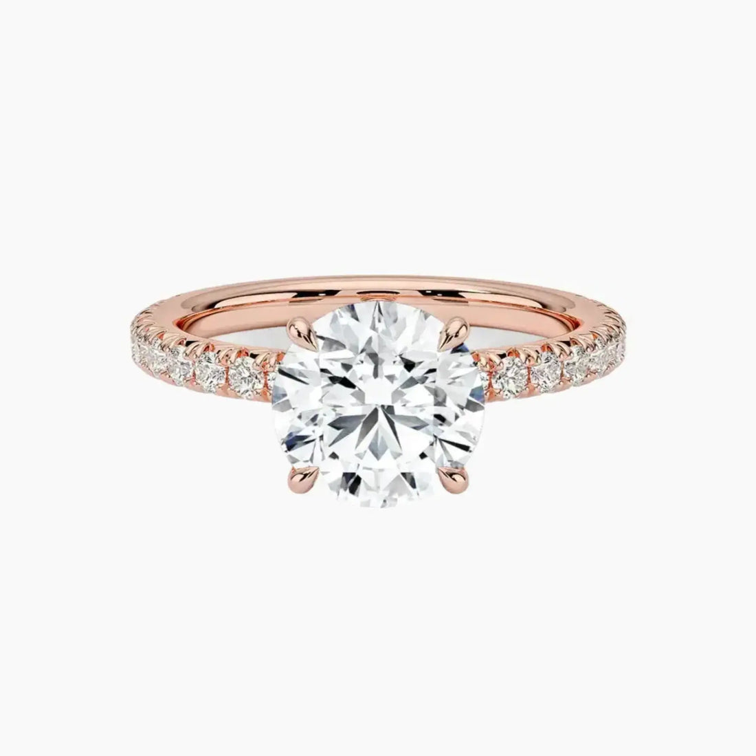Irina Round Solitaire 2 Carat Lab Grown Diamond Engagement Ring in 14K Yellow Gold