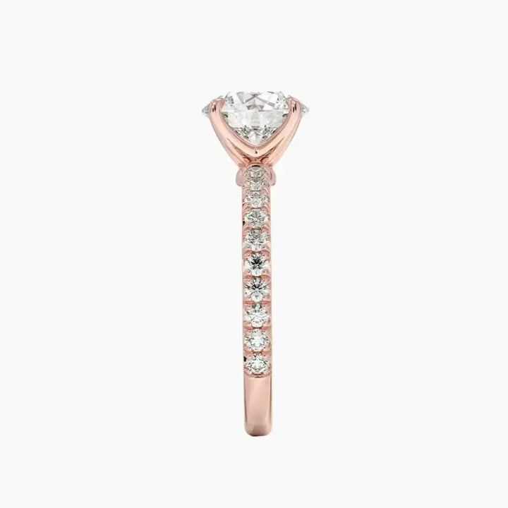 Irina Round Solitaire 2 Carat Lab Grown Diamond Engagement Ring in 14K White Gold