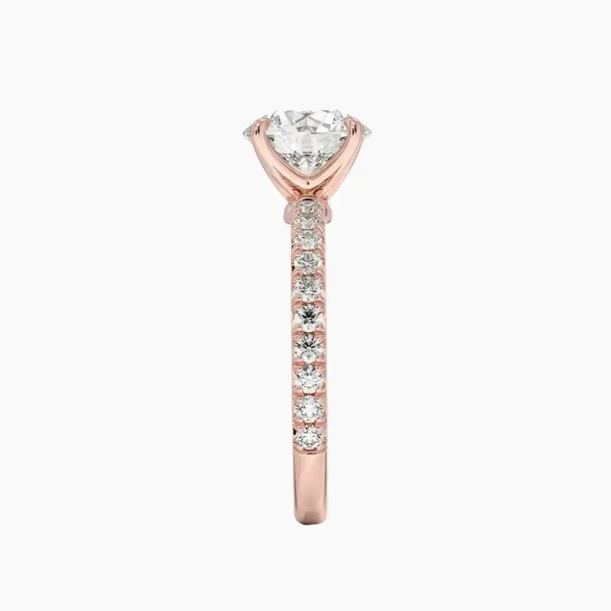 Irina Round Solitaire 2 Carat Lab Grown Diamond Engagement Ring in 14K Yellow Gold
