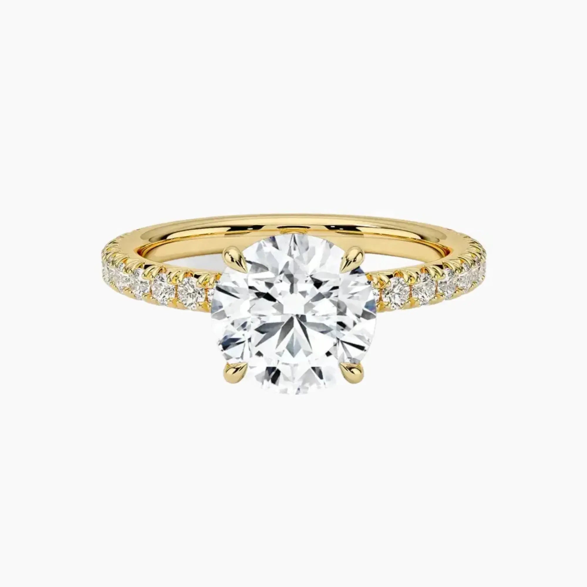 Irina Round Solitaire Diamond Ring Setting in 14K Rose Gold