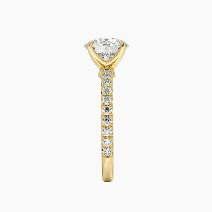 Irina Round Solitaire 2.5 Carat Lab Grown Diamond Engagement Ring in 14K Rose Gold