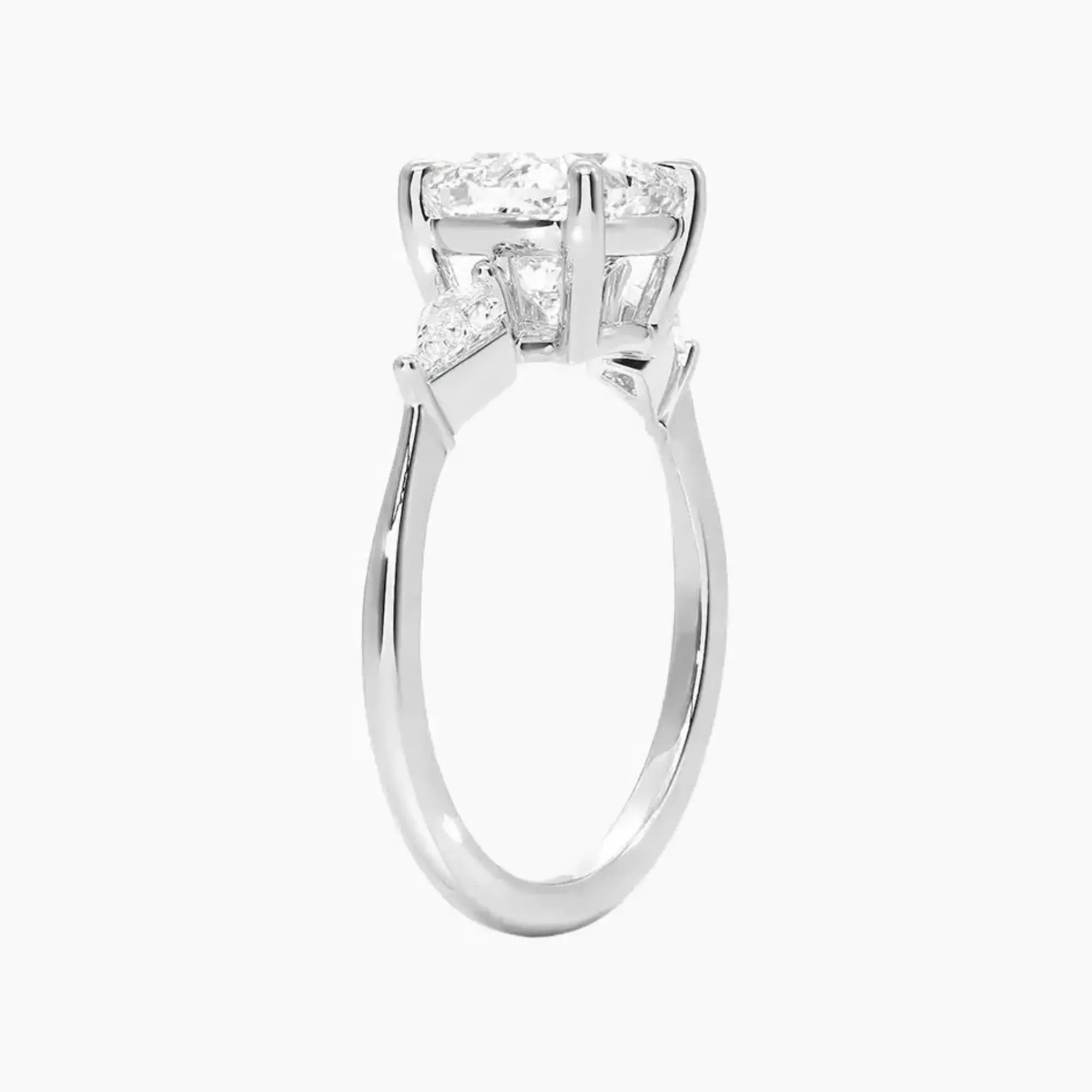 Isolde Cushion Three Stone 1.5 Carat Lab Grown Diamond Engagement Ring in 18K Yellow Gold