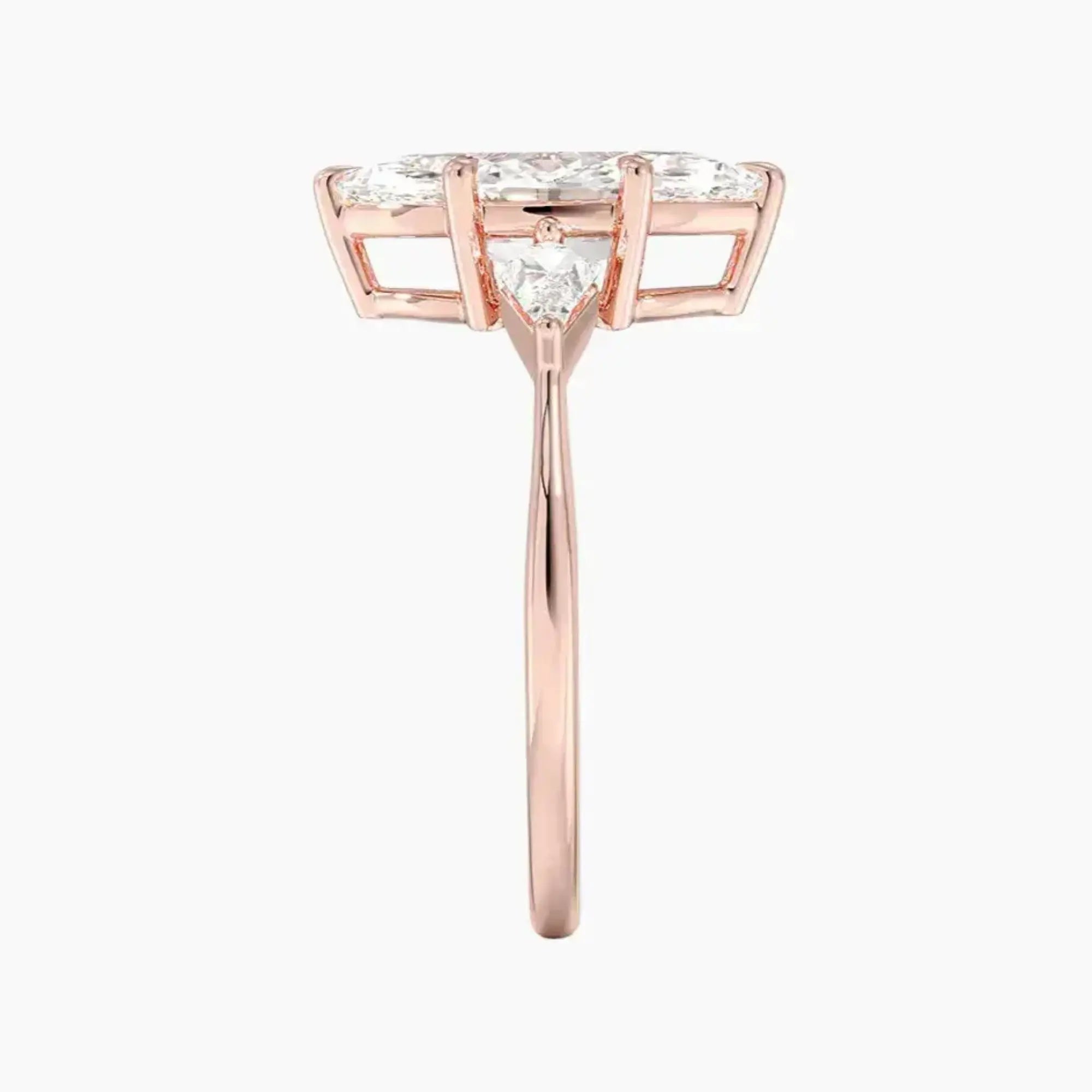 Isolde Marquise Three Stone 1.5 Carat Lab Grown Diamond Engagement Ring in 14K Yellow Gold