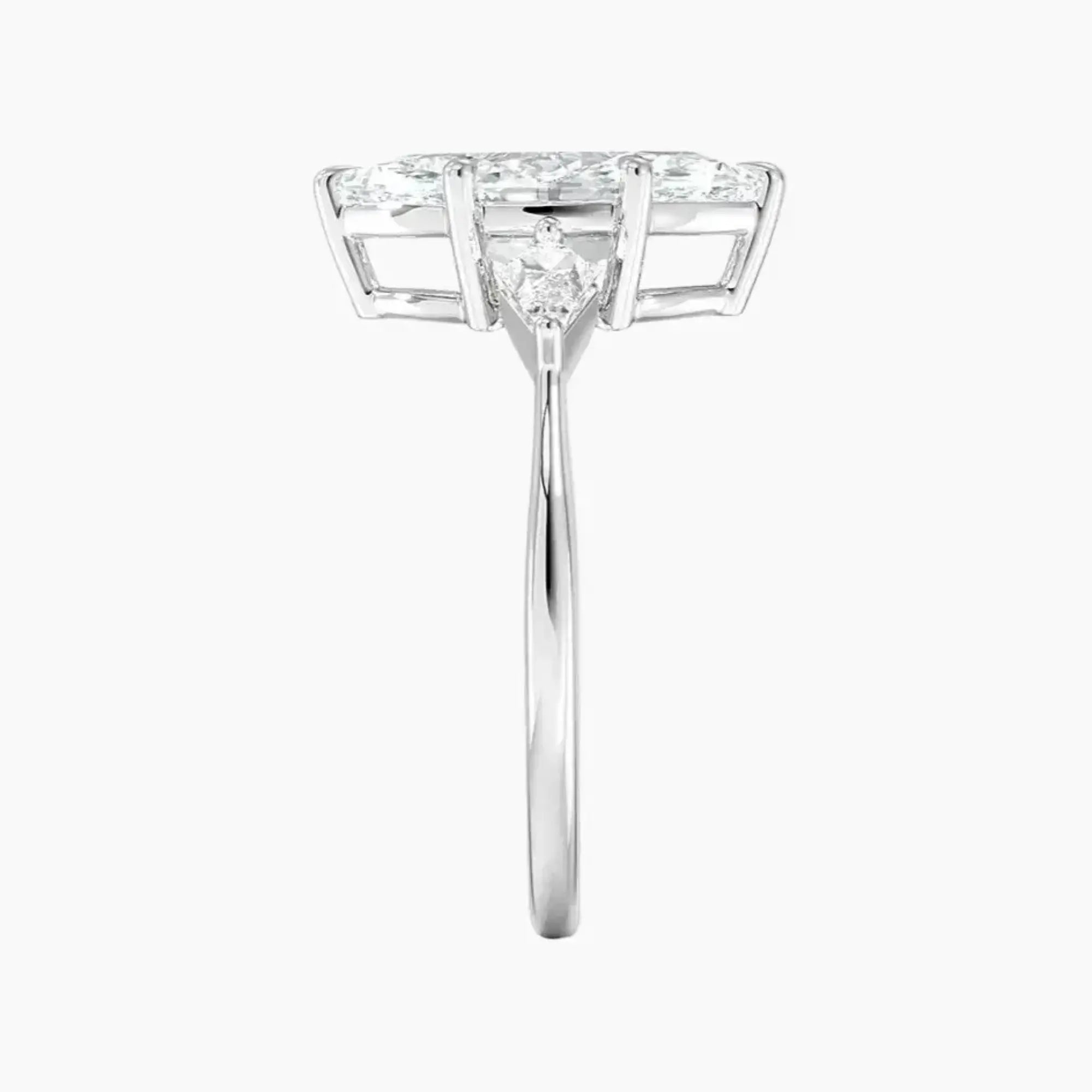 Isolde Marquise Three Stone 1 Carat Lab Grown Diamond Engagement Ring in 14K Rose Gold