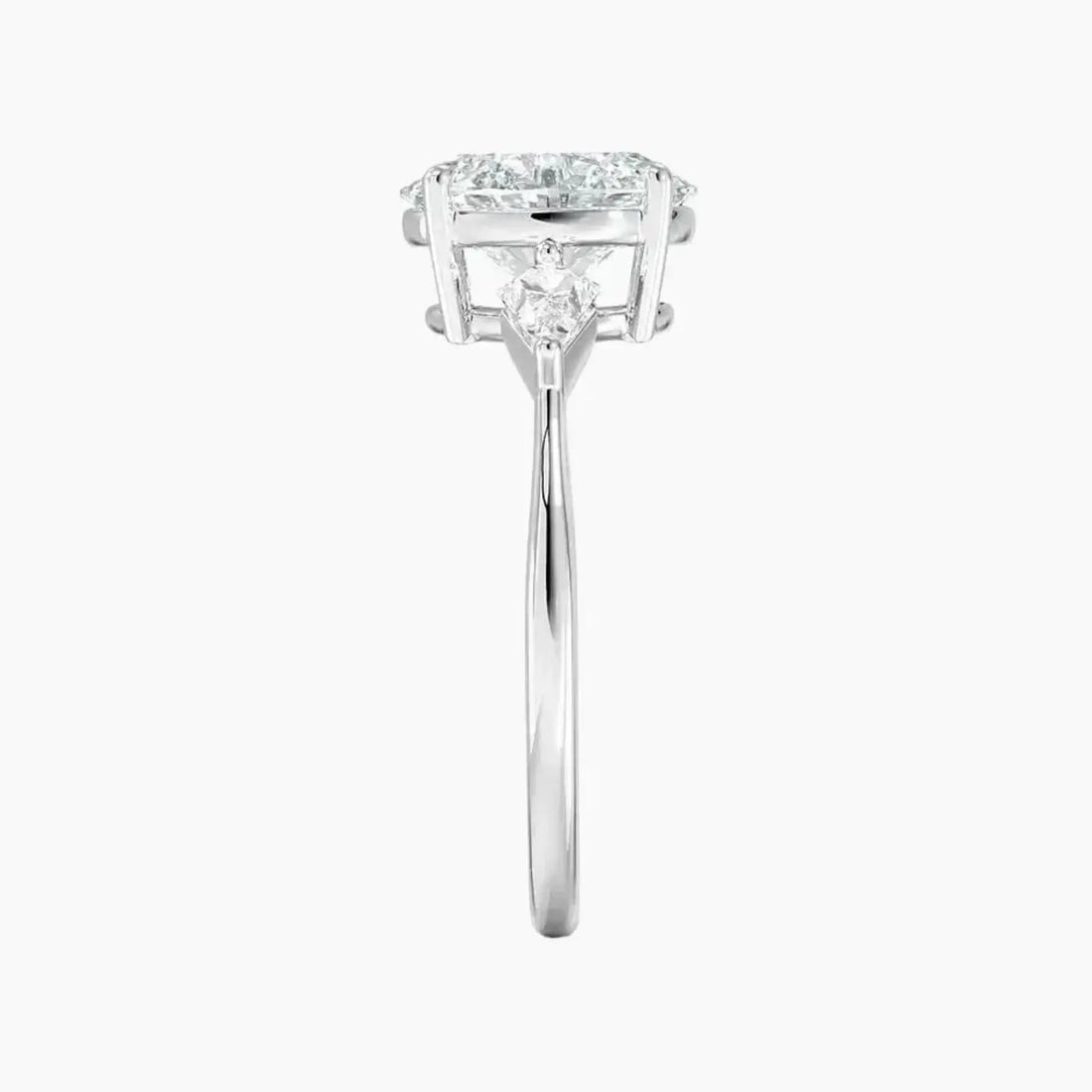 Isolde Oval Three Stone 1 Carat Lab Grown Diamond Engagement Ring in 14K Rose Gold