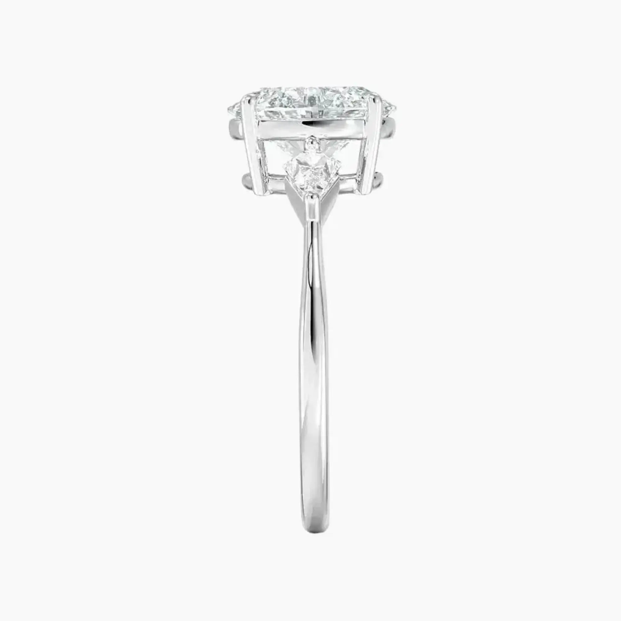 Isolde Oval Three Stone 2.5 Carat Lab Grown Diamond Engagement Ring in 14K Yellow Gold