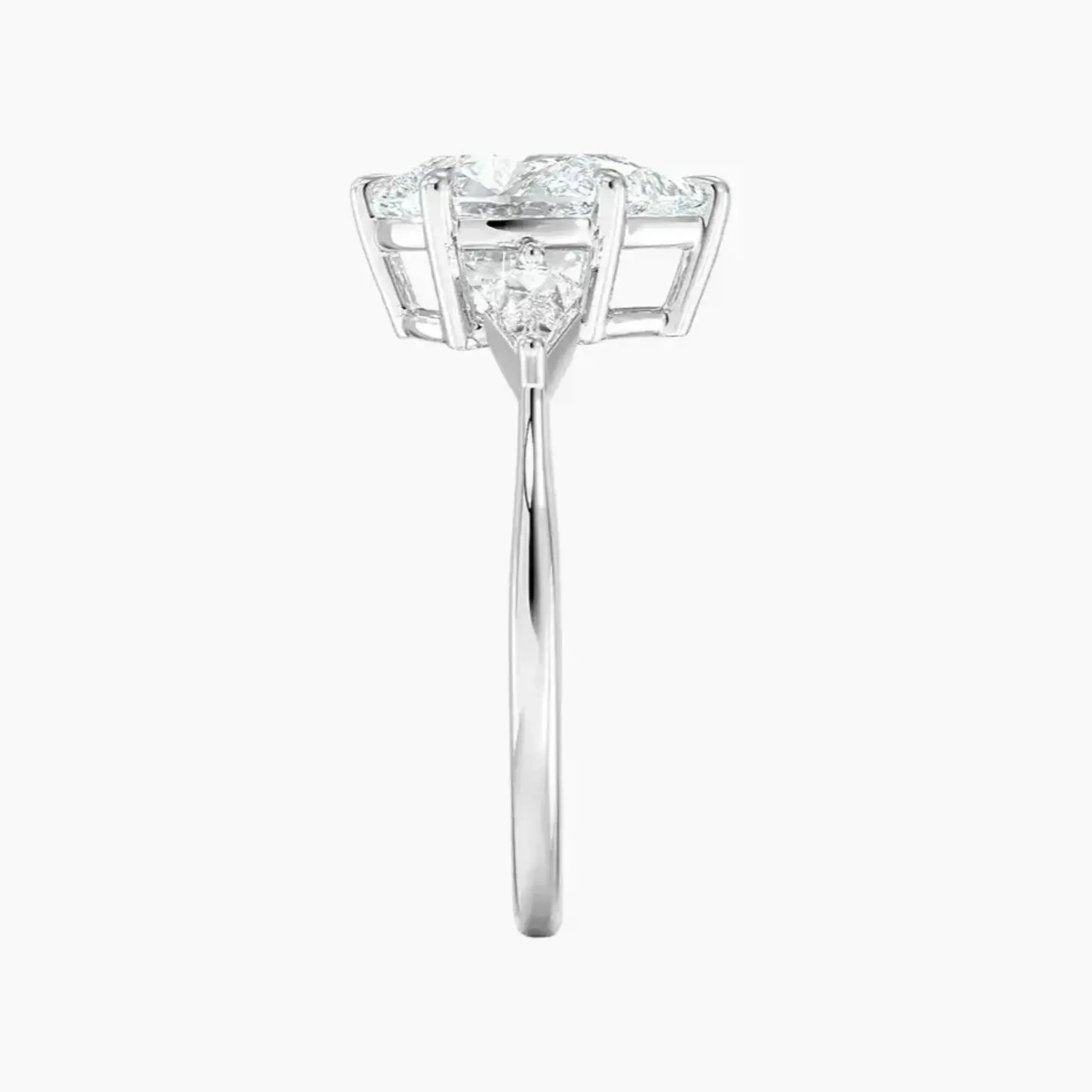 Isolde Pear Three Stone 2.5 Carat Lab Grown Diamond Engagement Ring in 14K Yellow Gold