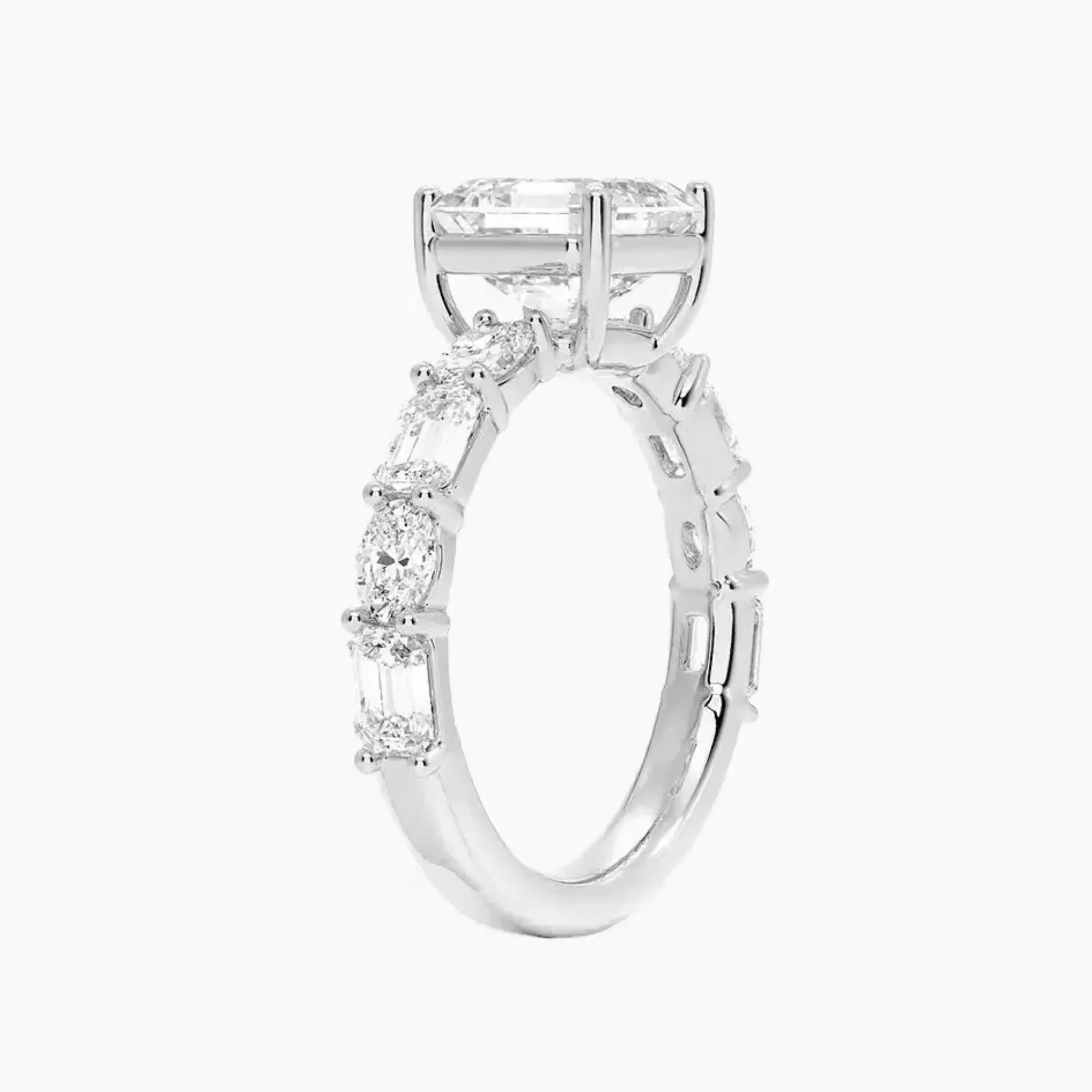 Ariadne Asscher Designer 1 Carat Lab Grown Diamond Engagement Ring in 18K White Gold