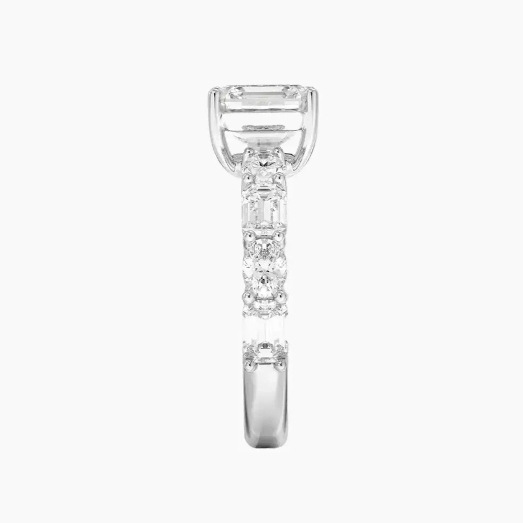 Ariadne Asscher Designer 3 Carat Lab Grown Diamond Engagement Ring in 14K Yellow Gold