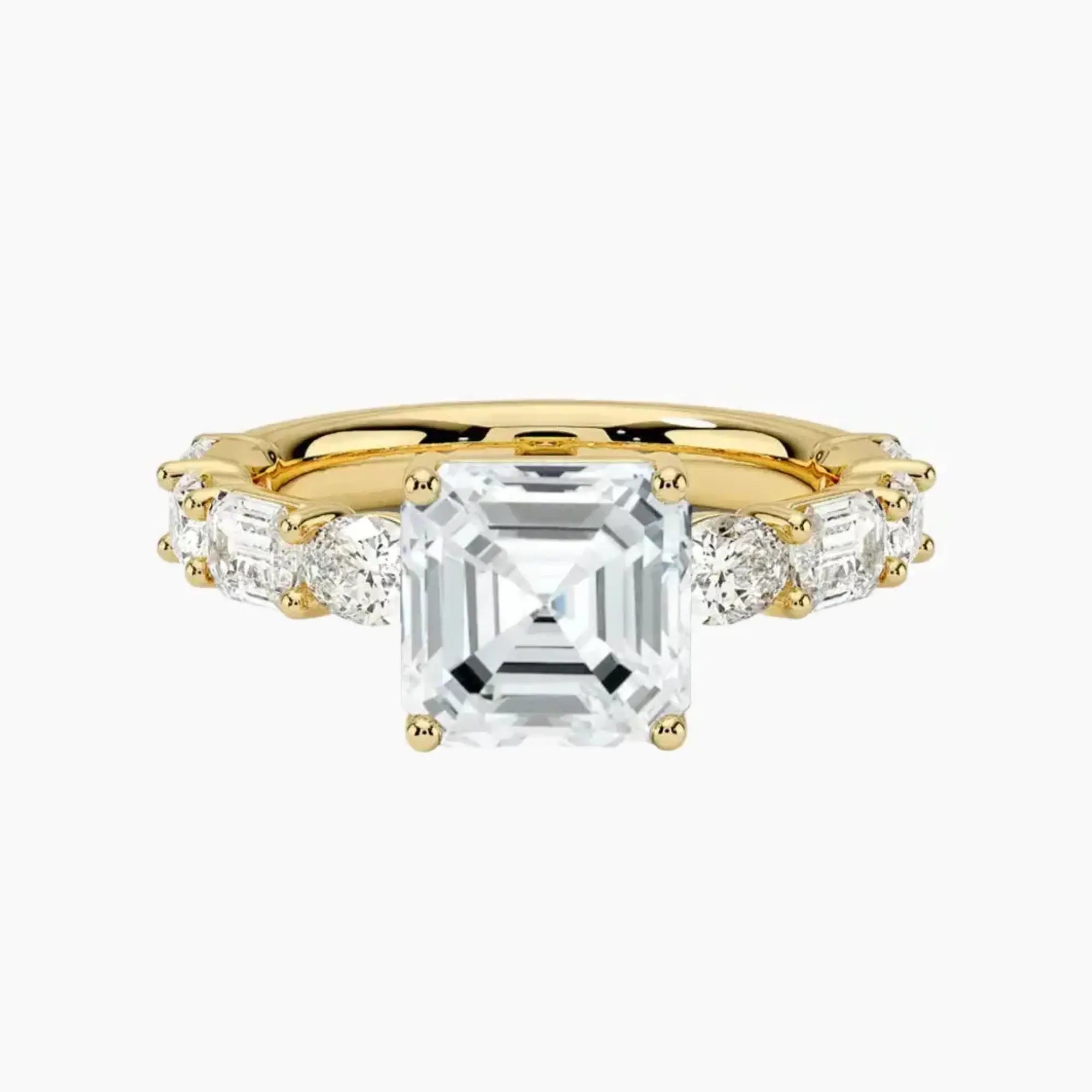 Ariadne Asscher Designer 2 Carat Lab Grown Diamond Engagement Ring in 14K Rose Gold