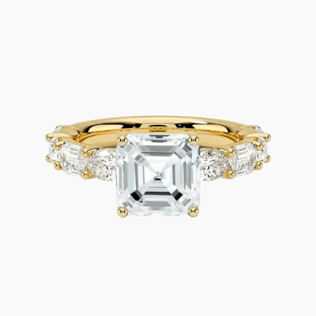 Ariadne Asscher Designer 1 Carat Lab Grown Diamond Engagement Ring in 18K Rose Gold