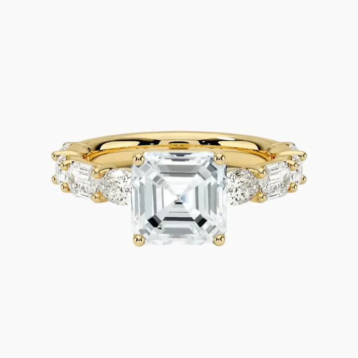Ariadne Asscher Designer 2.5 Carat Lab Grown Diamond Engagement Ring in 14K Yellow Gold