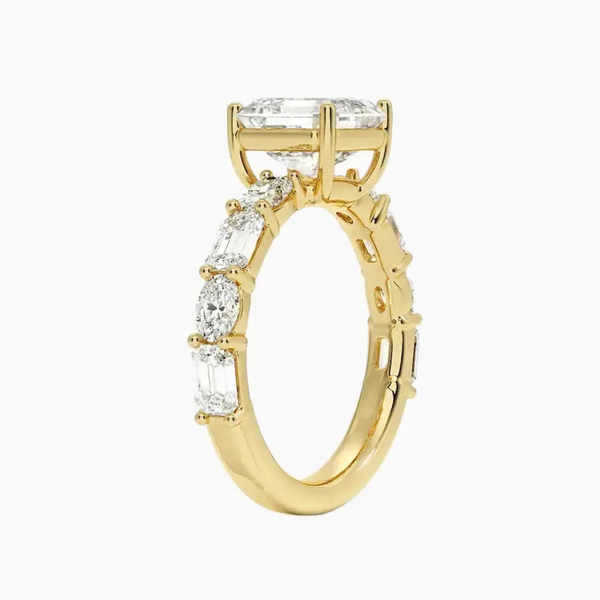 Ariadne Asscher Designer 1 Carat Lab Grown Diamond Engagement Ring in 14K White Gold