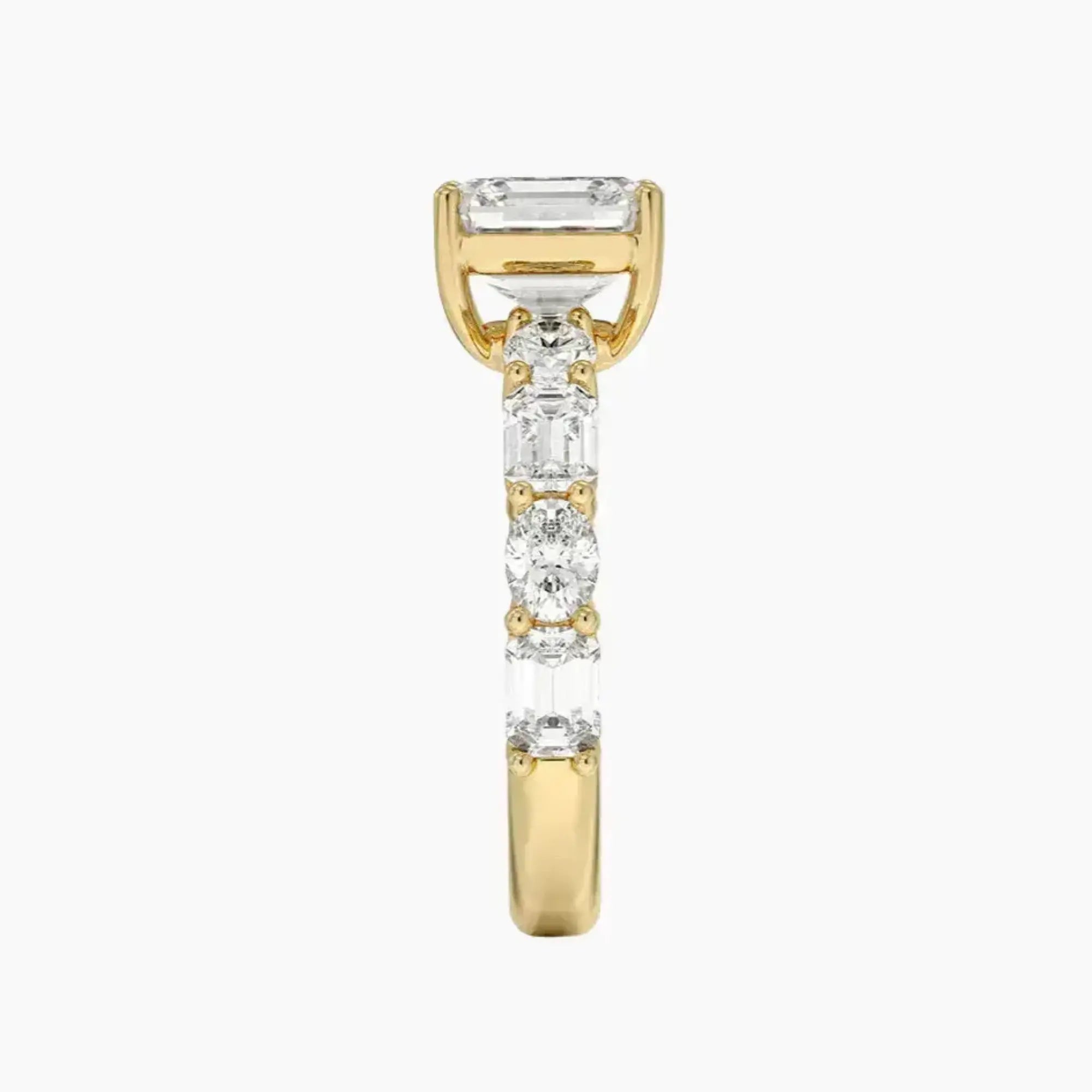 Ariadne Asscher Designer 1.5 Carat Lab Grown Diamond Engagement Ring in 18K Yellow Gold