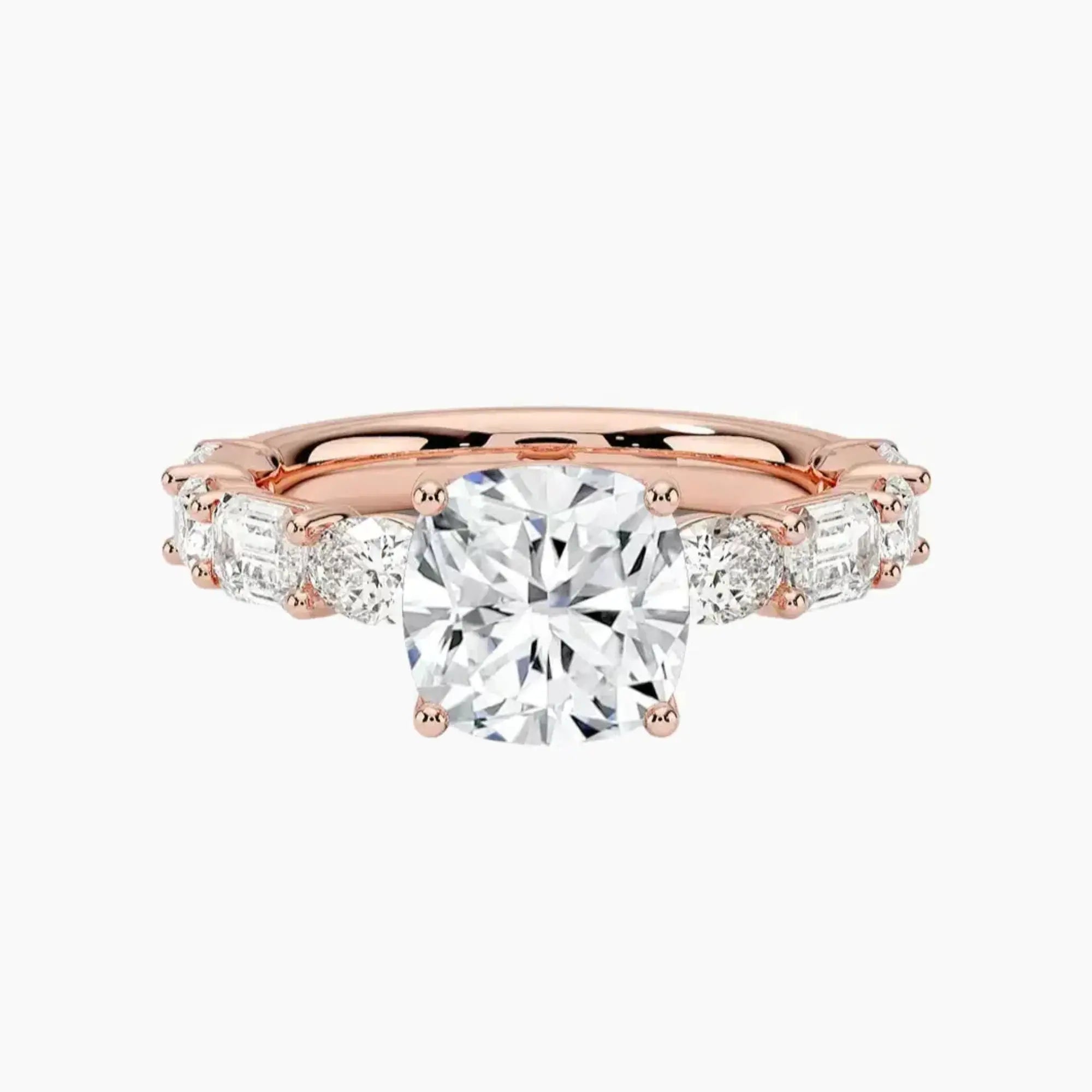 Ariadne Cushion Designer Diamond Ring Setting in 18K Yellow Gold