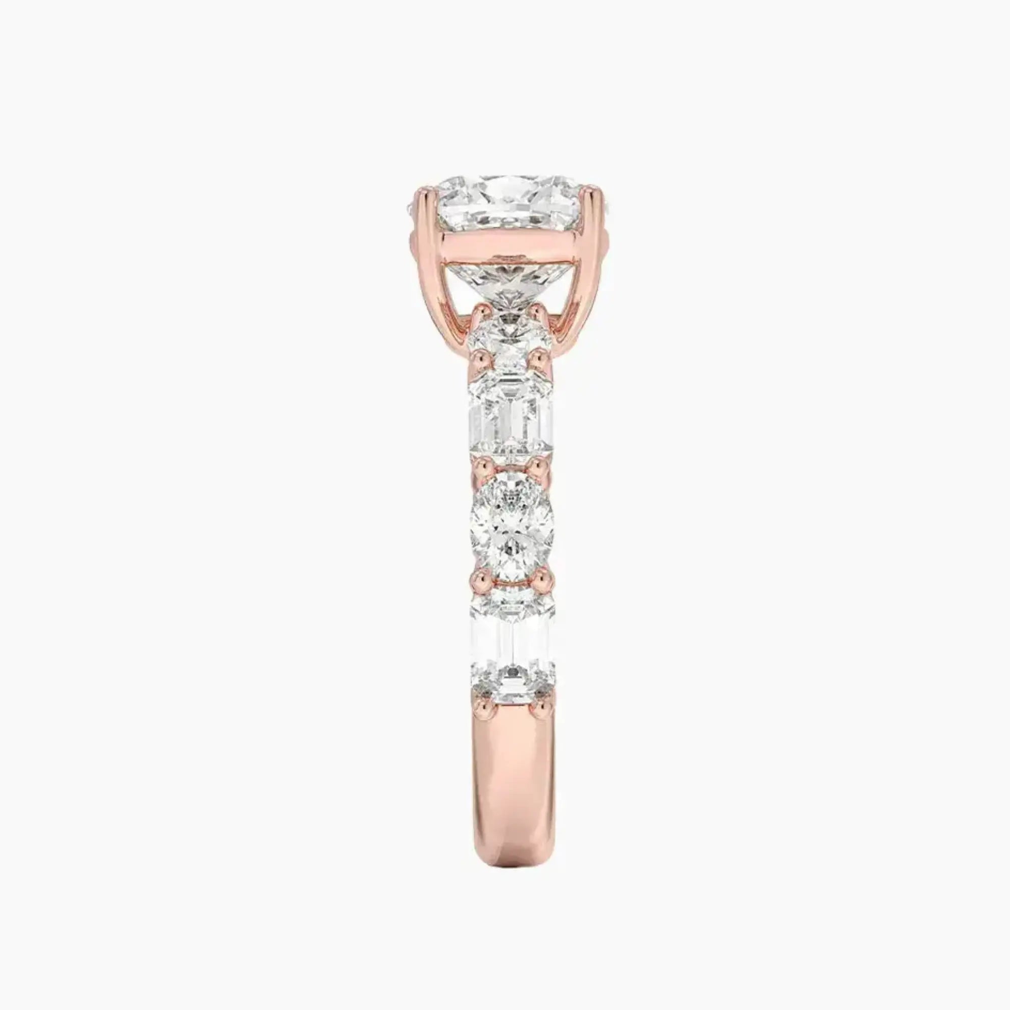Ariadne Cushion Designer 1 Carat Lab Grown Diamond Engagement Ring in 14K Rose Gold