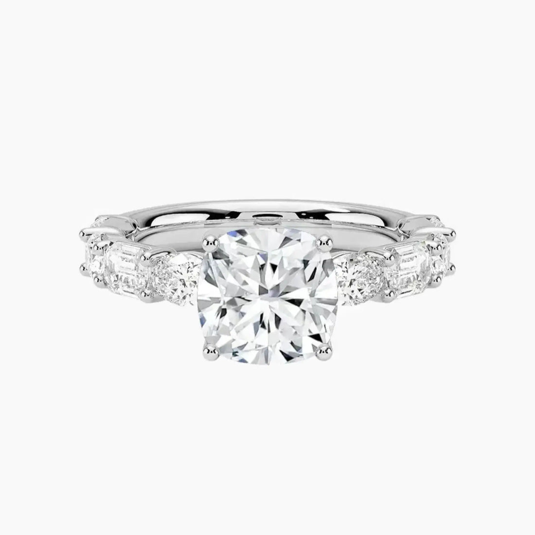 Ariadne Cushion Designer Diamond Ring Setting in 14K Rose Gold