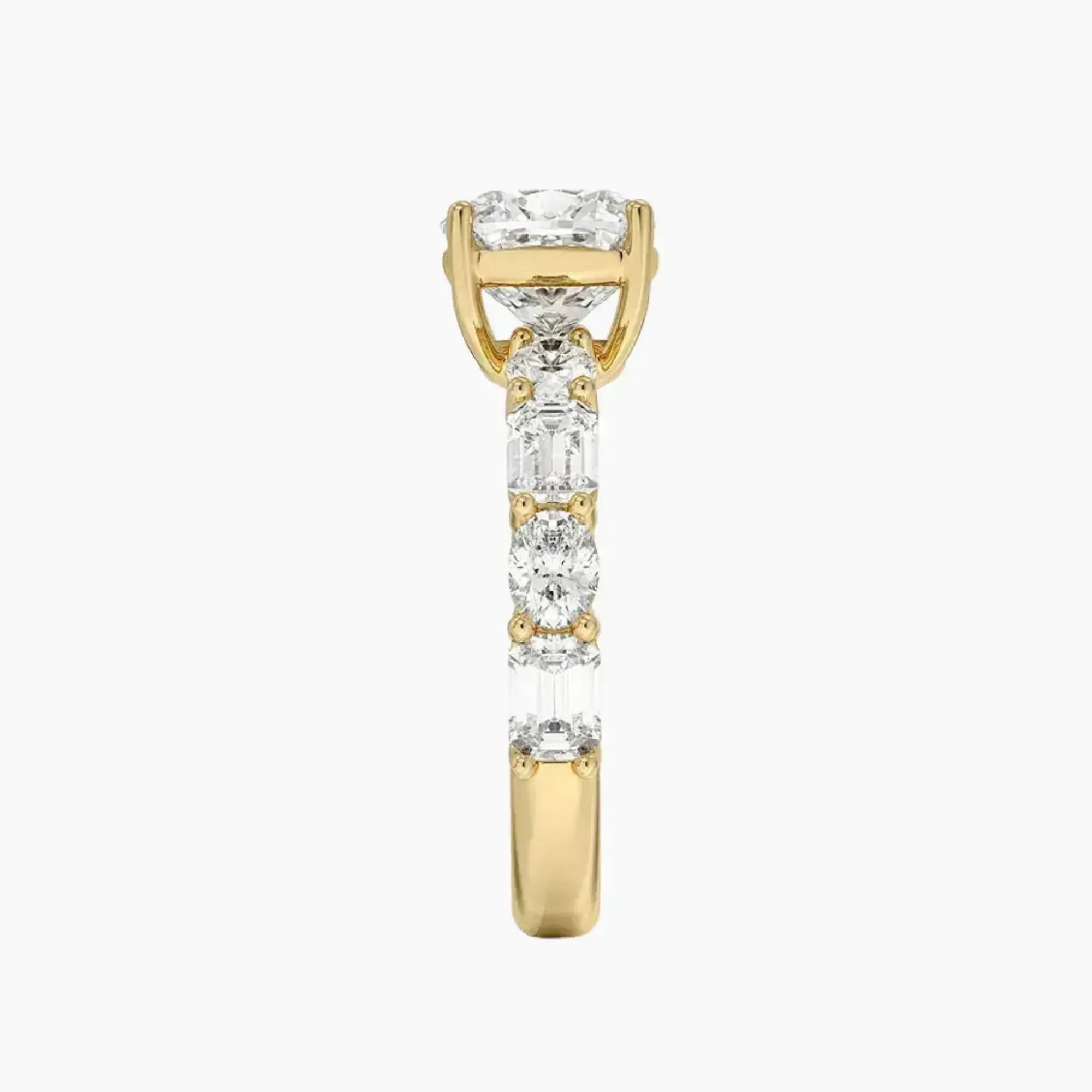 Ariadne Cushion Designer 2 Carat Lab Grown Diamond Engagement Ring in 18K White Gold