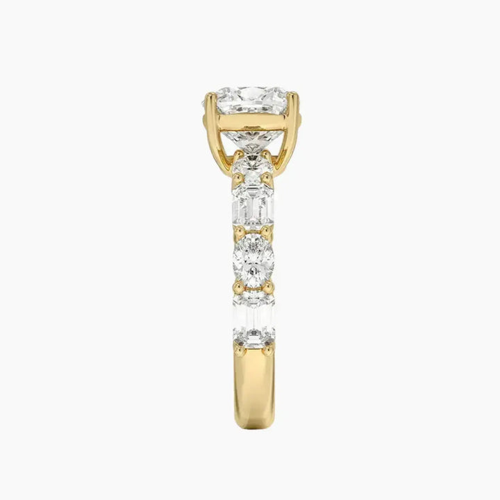 Ariadne Cushion Designer 2.5 Carat Lab Grown Diamond Engagement Ring in 18K Rose Gold