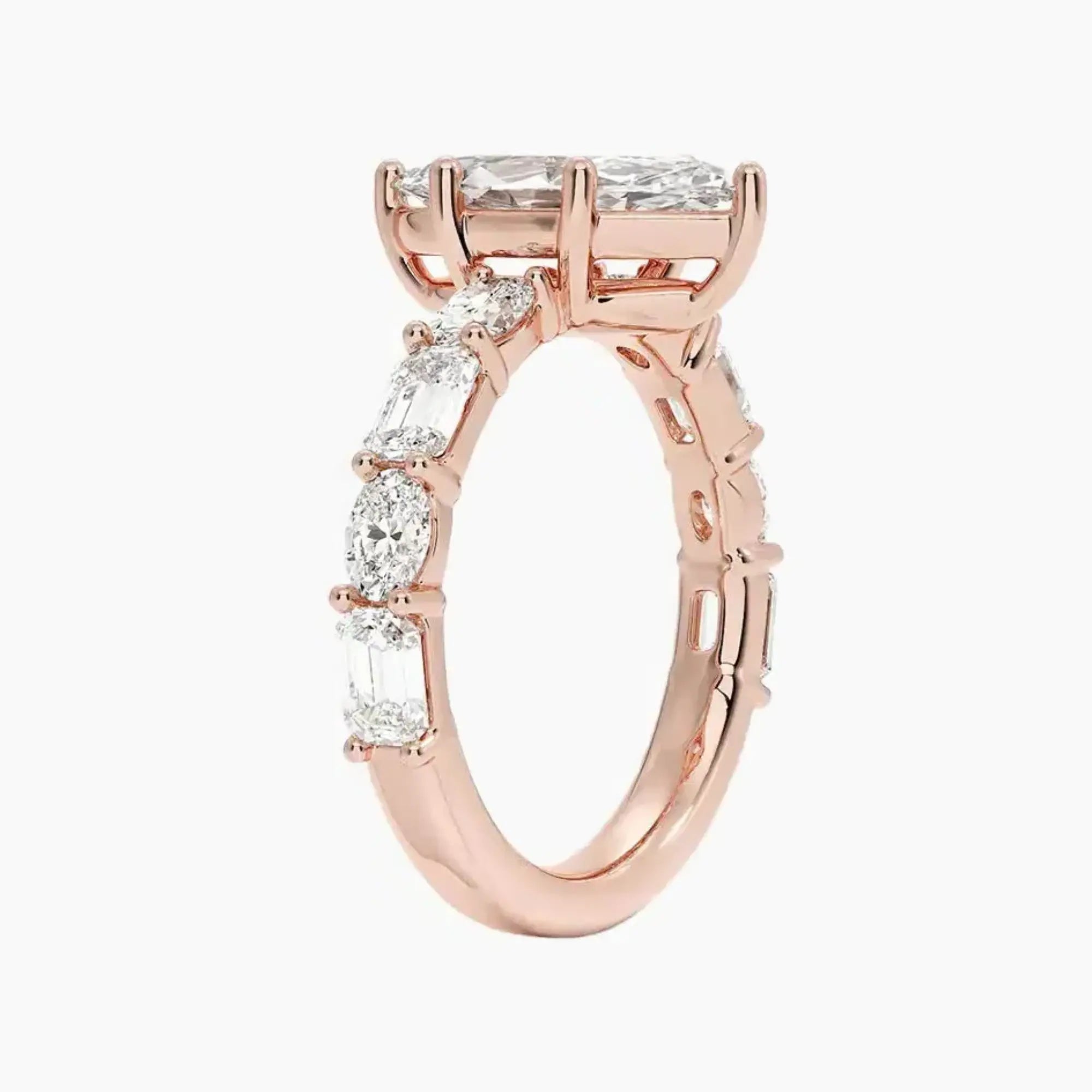 Ariadne Marquise Designer Diamond Ring Setting in 14K White Gold