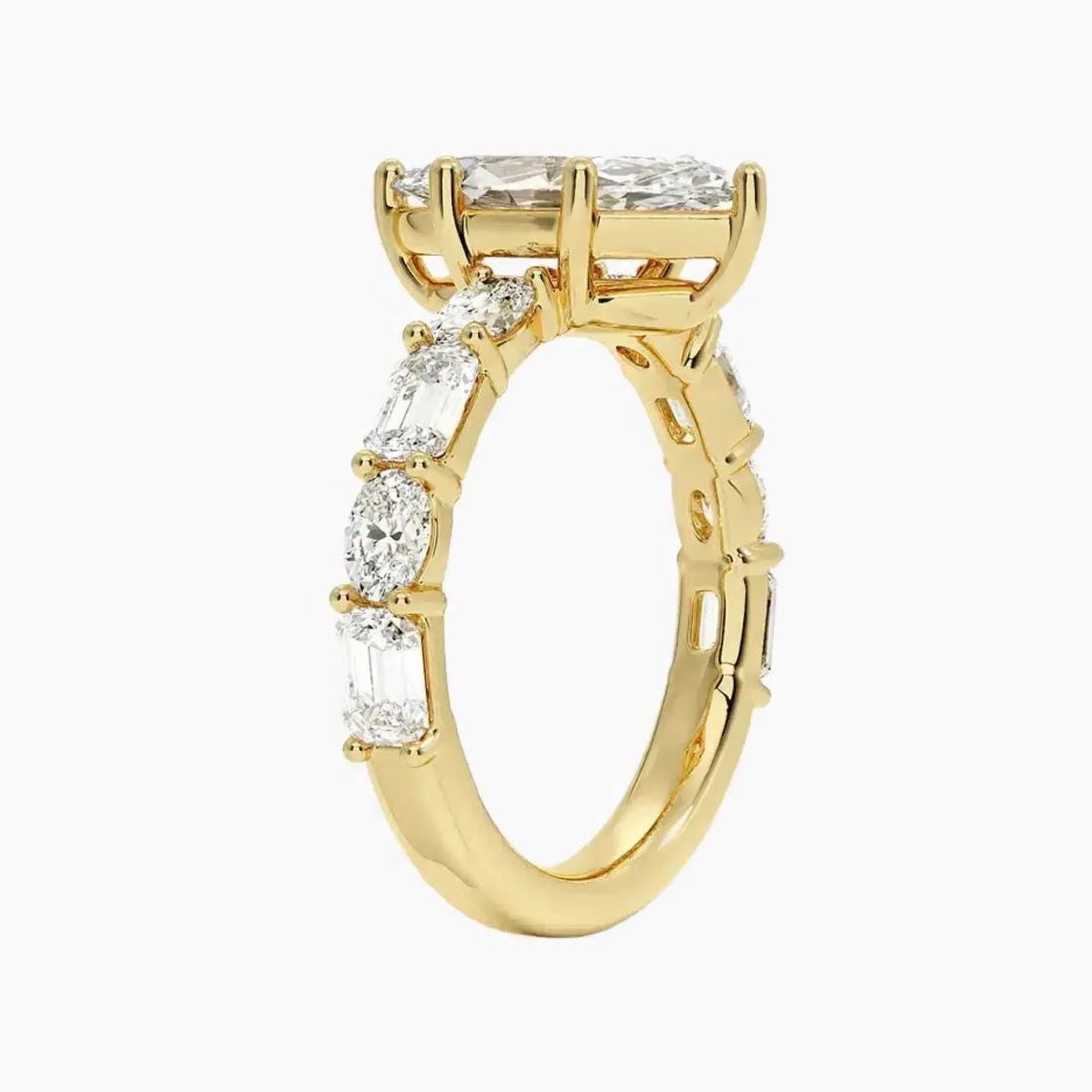 Ariadne Marquise Designer 3 Carat Lab Grown Diamond Engagement Ring in 14K Rose Gold