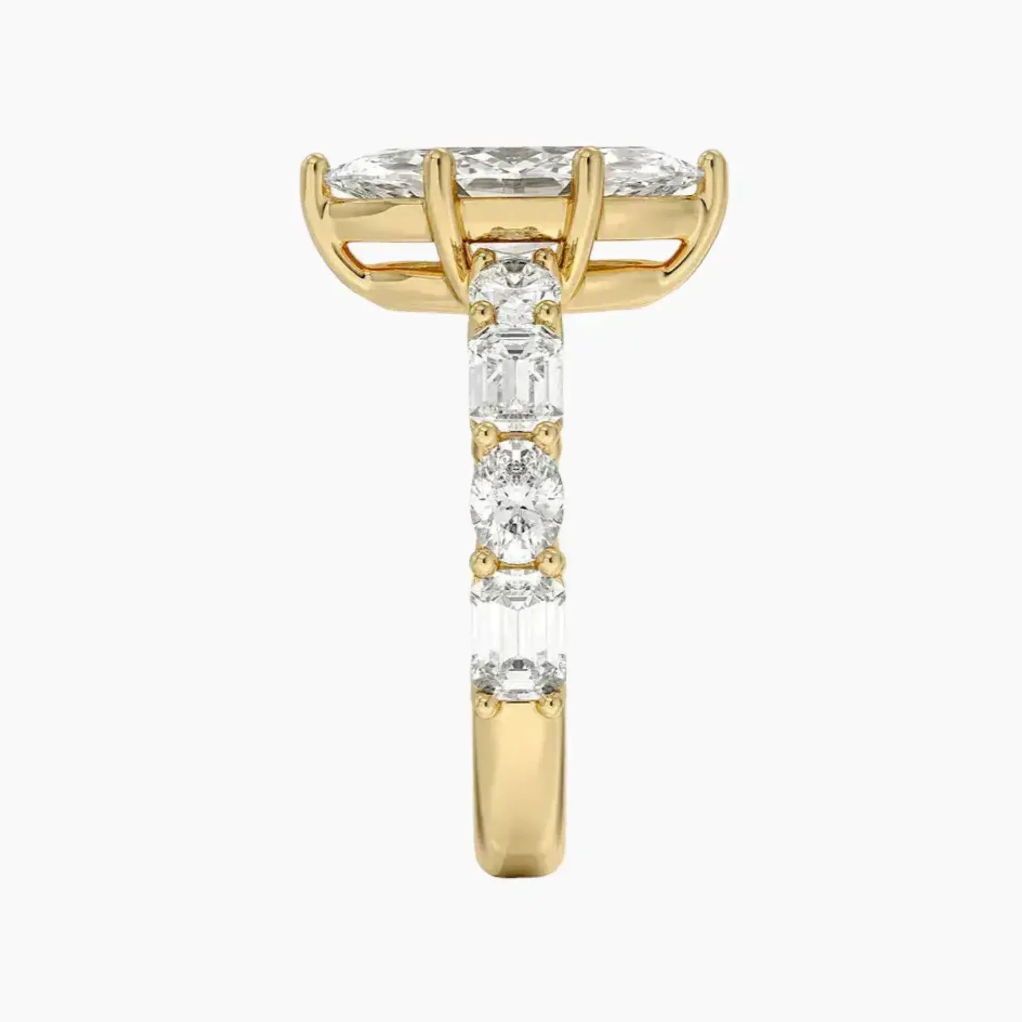 Ariadne Marquise Designer 1.5 Carat Lab Grown Diamond Engagement Ring in 18K White Gold