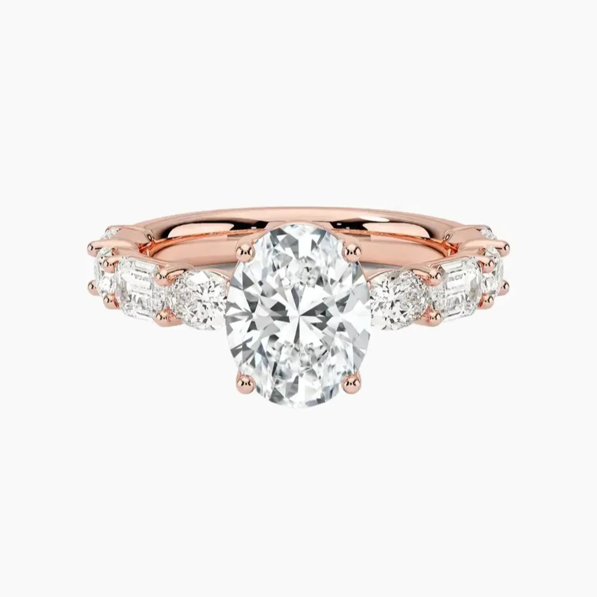 Ariadne Oval Designer Diamond Ring Setting in 18K Yellow Gold