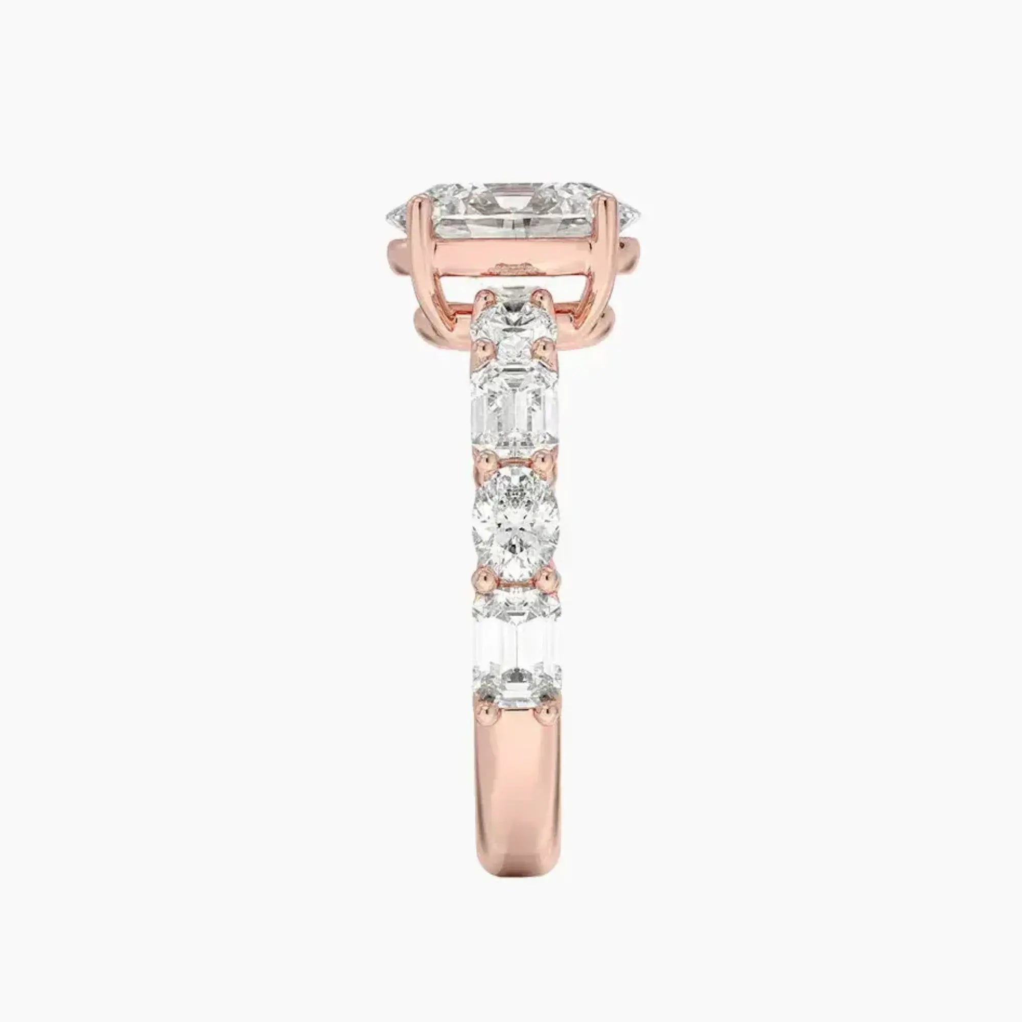 Ariadne Oval Designer Diamond Ring Setting in 18K White Gold