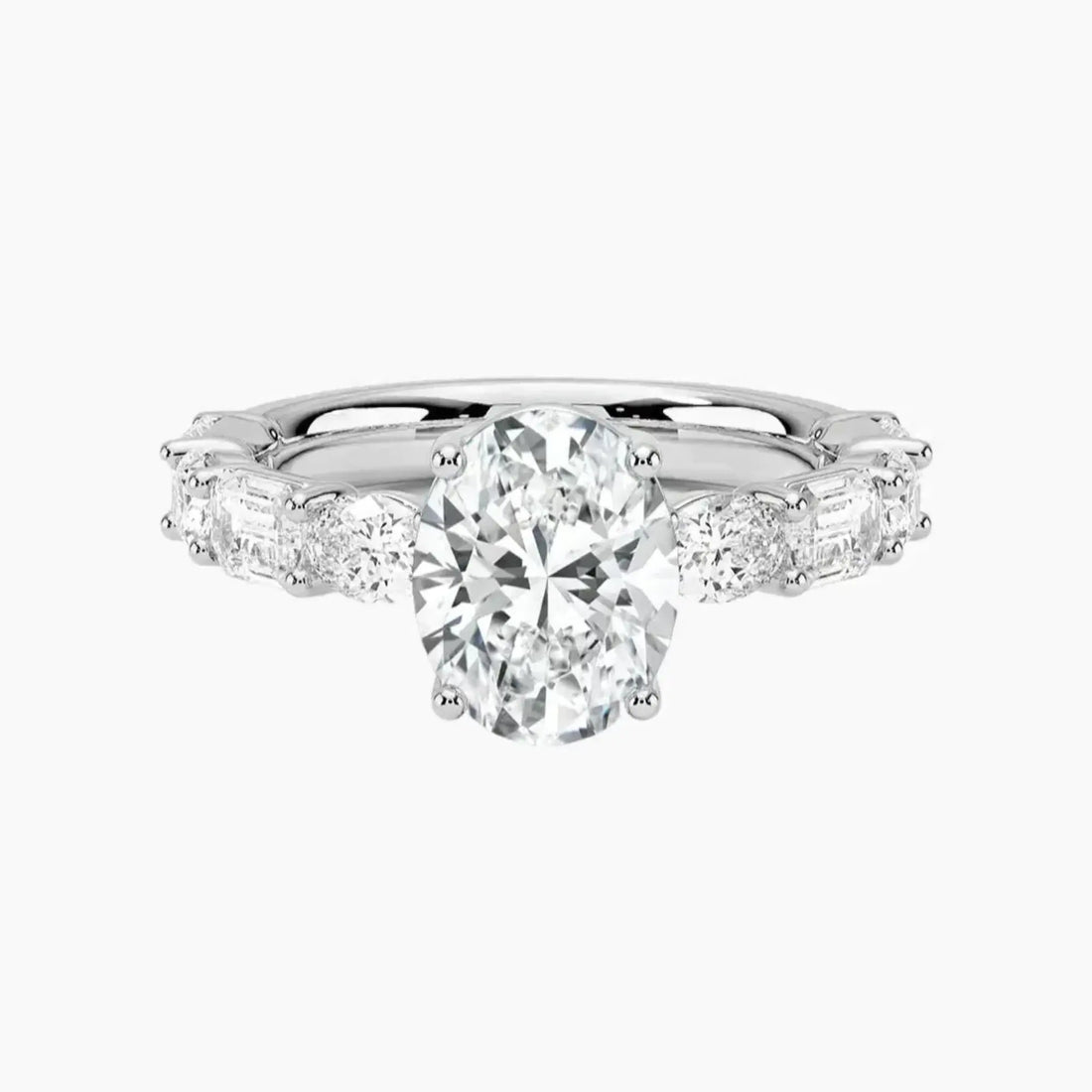 Ariadne Oval Designer 1.5 Carat Lab Grown Diamond Engagement Ring in 14K Yellow Gold