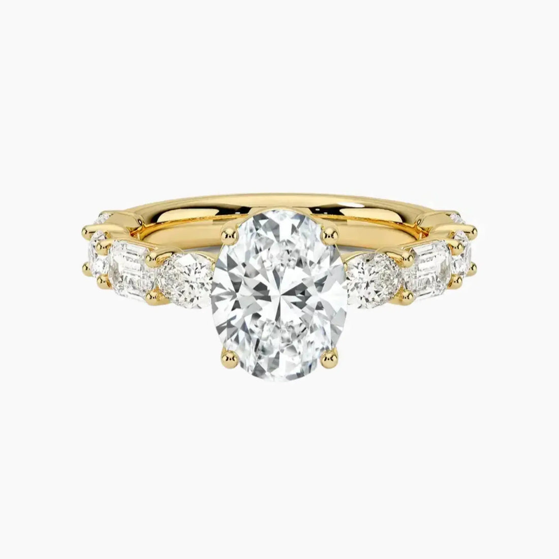 Ariadne Oval Designer Diamond Ring Setting in 18K Rose Gold
