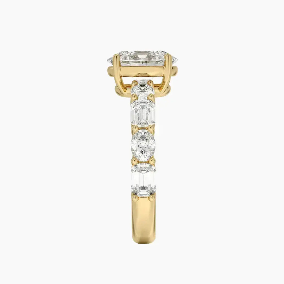 Ariadne Oval Designer 2 Carat Lab Grown Diamond Engagement Ring in 14K White Gold