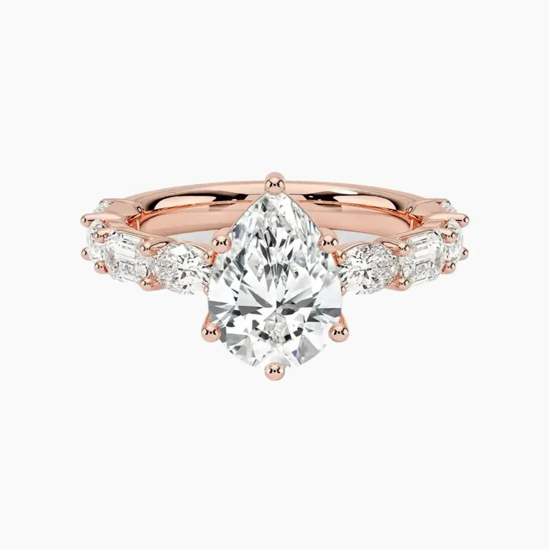 Ariadne Pear Designer 1.5 Carat Lab Grown Diamond Engagement Ring in 14K Yellow Gold