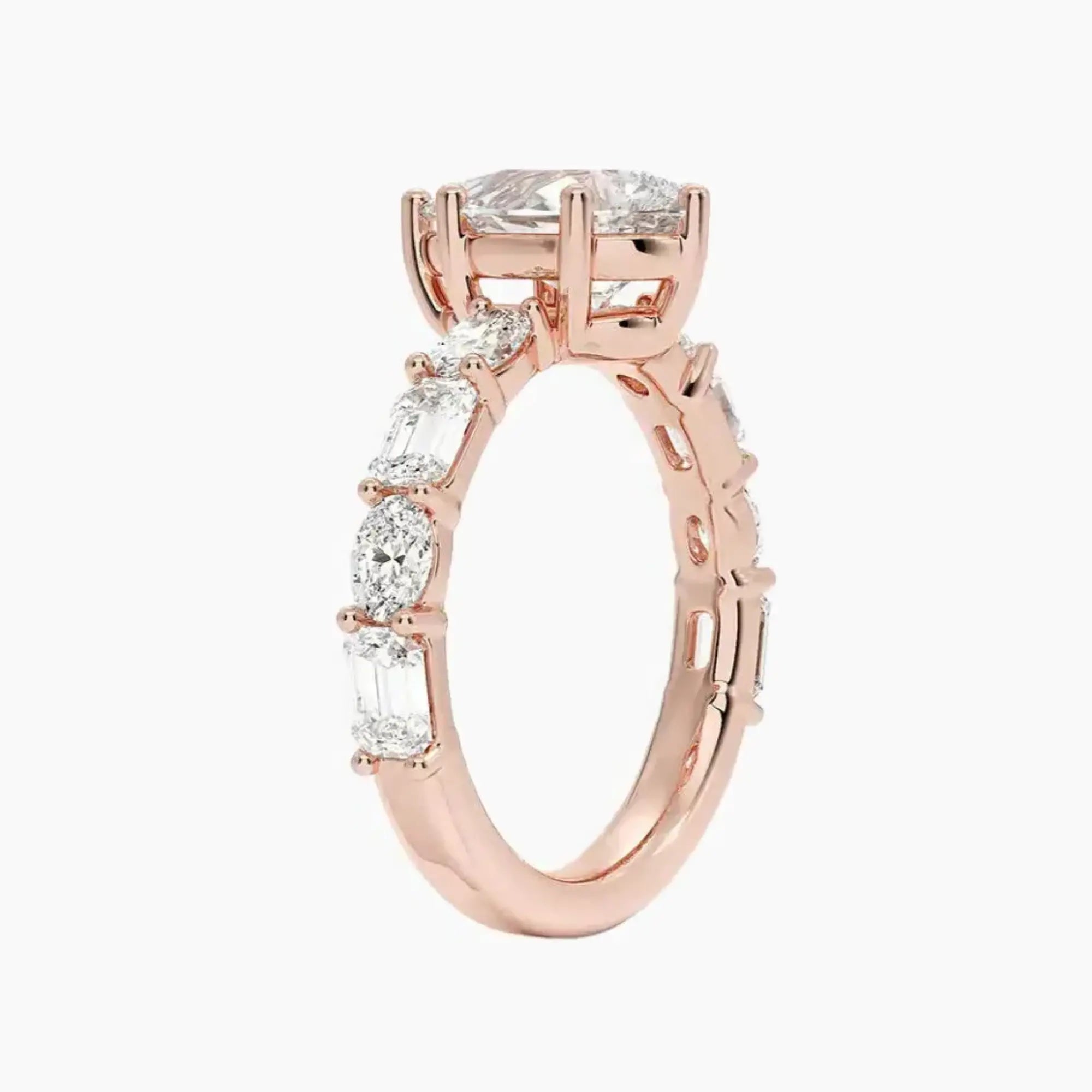 Ariadne Pear Designer 3 Carat Lab Grown Diamond Engagement Ring in 14K White Gold