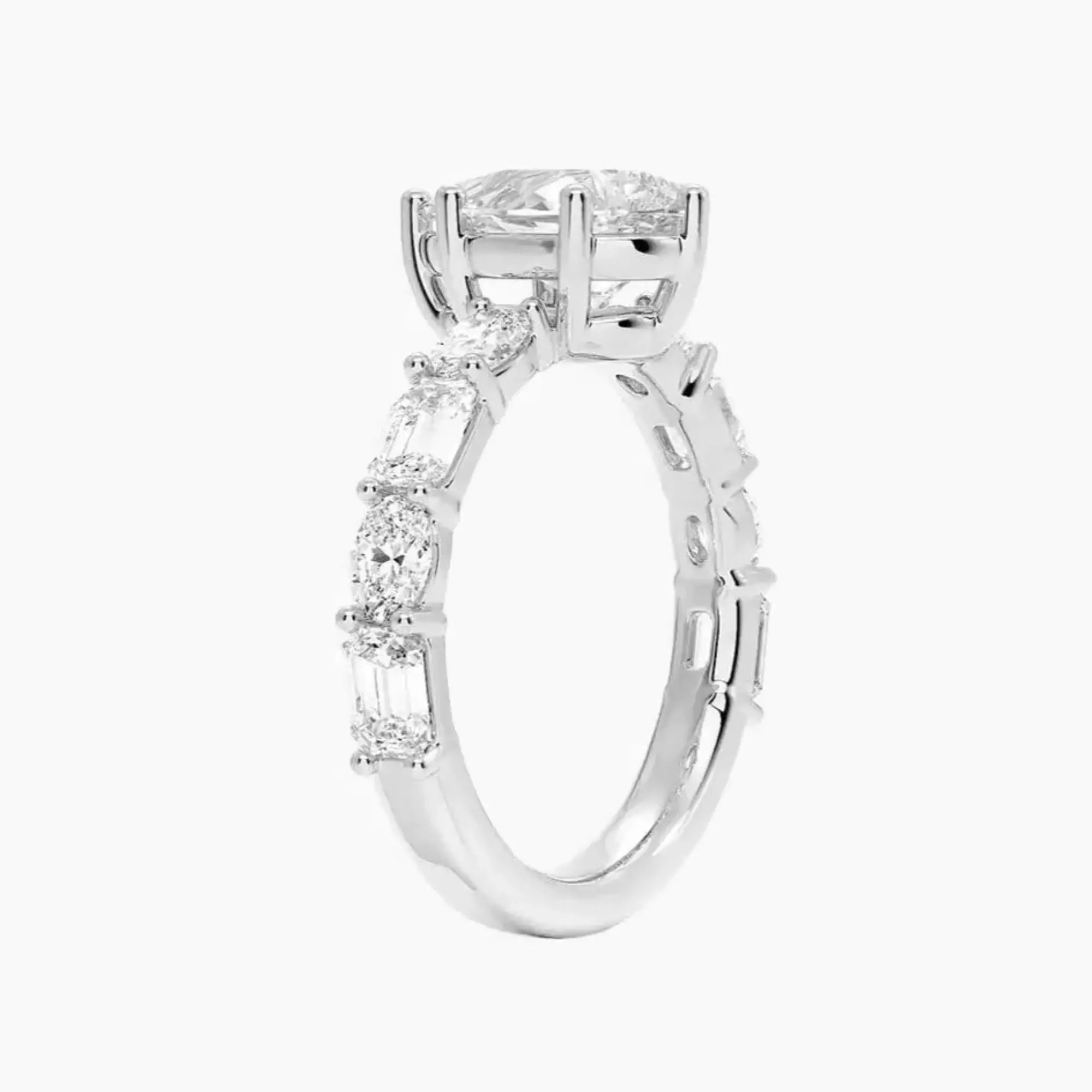 Ariadne Pear Designer 3 Carat Lab Grown Diamond Engagement Ring in 18K Rose Gold