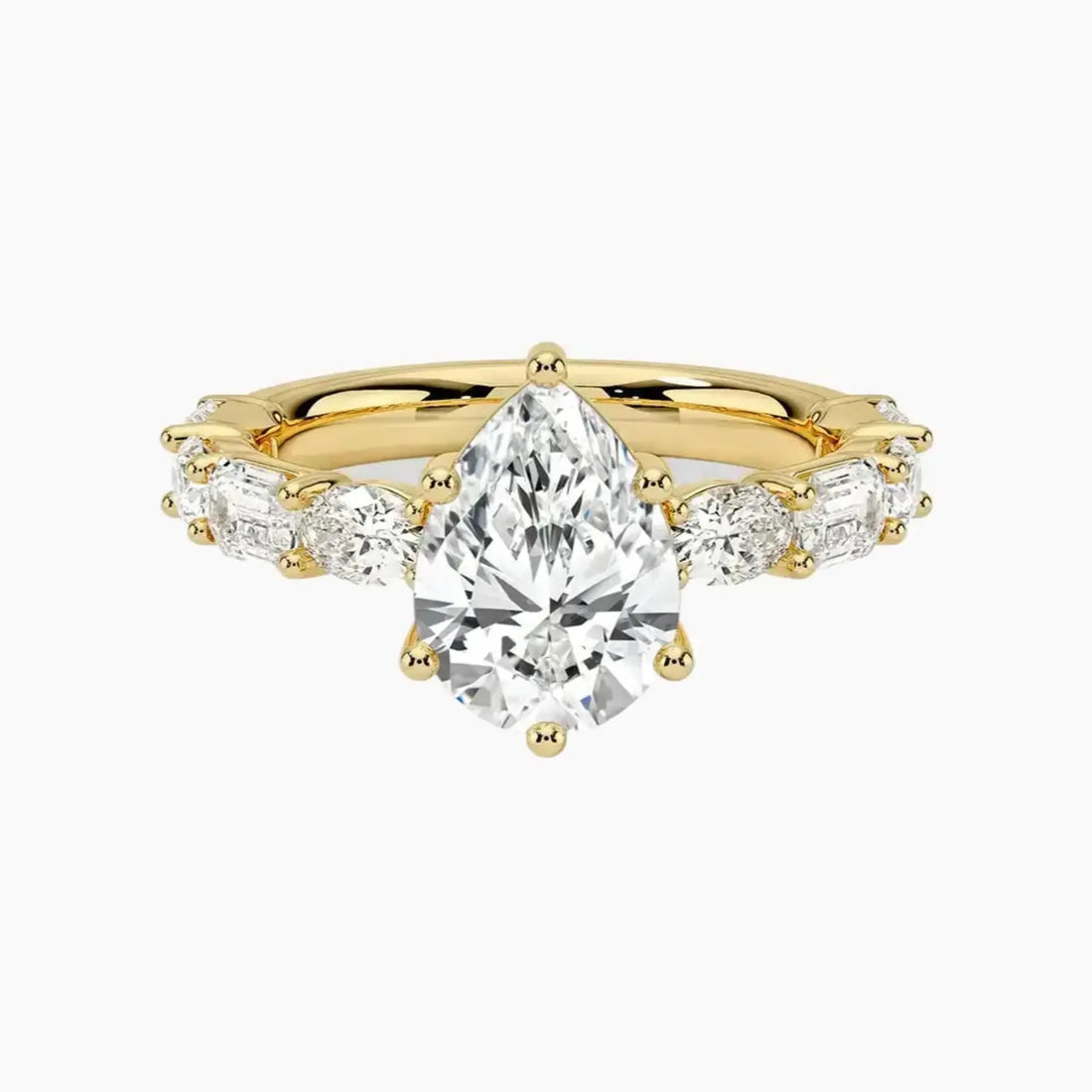Ariadne Pear Designer 2.5 Carat Lab Grown Diamond Engagement Ring in 18K Rose Gold