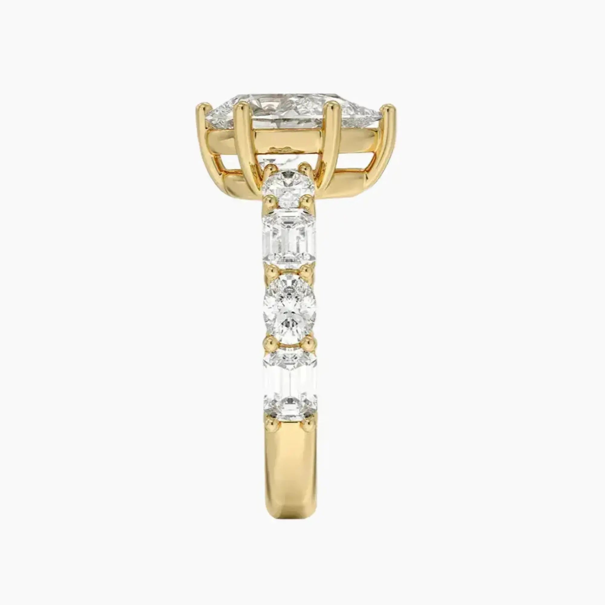 Ariadne Pear Designer 2.5 Carat Lab Grown Diamond Engagement Ring in 14K White Gold